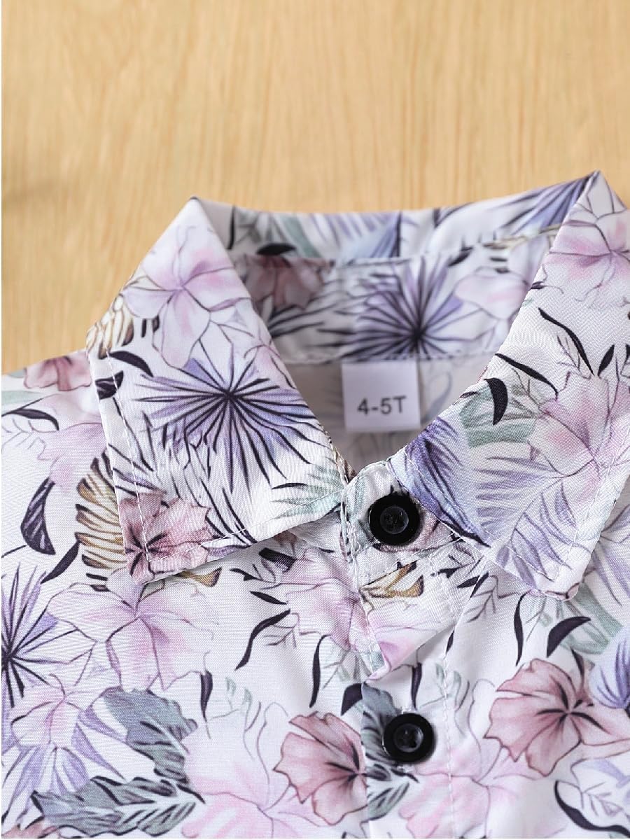 HSOXLQF Toddler Boy Clothes - Summer Hawaiian Shirts Shorts