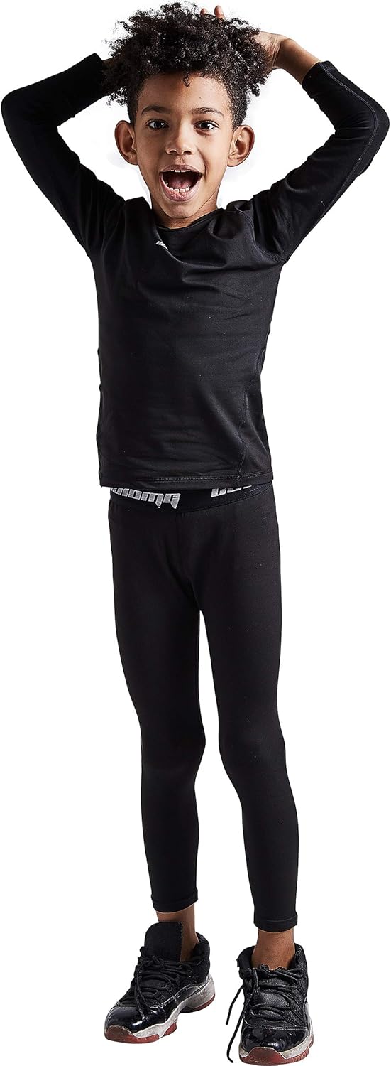 COOLOMG Boys Girls Compression Leggings Base Layers