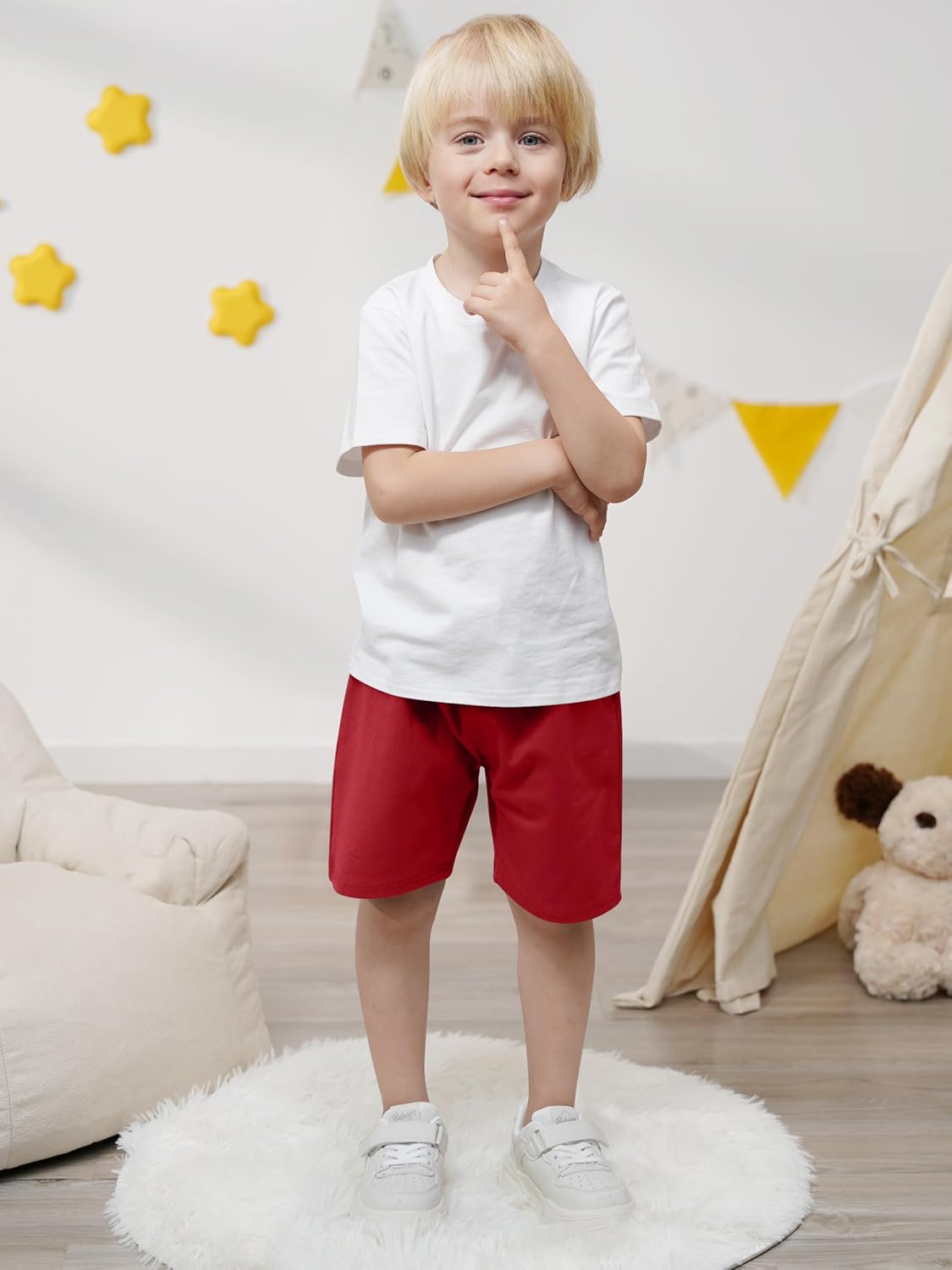 Resinta 4-Piece Toddler Boys Cotton Shorts