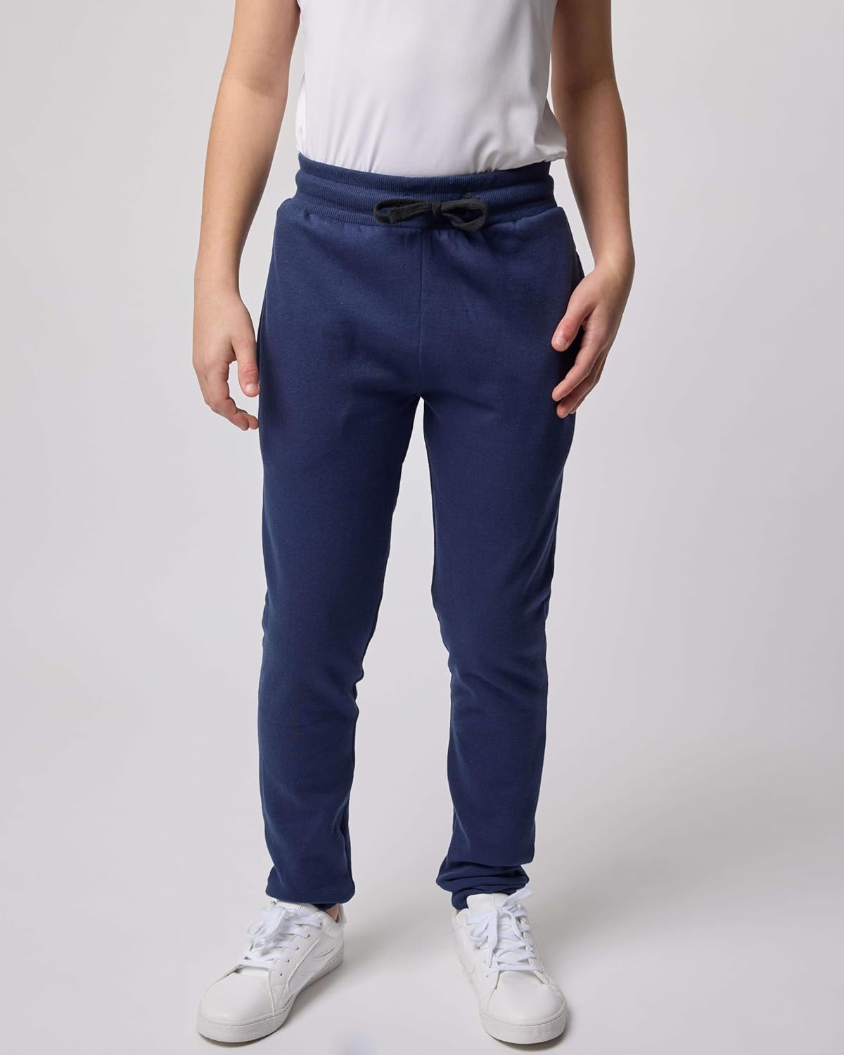 Real Essentials 3 Pack Boys Cotton Fleece Joggers Sweatpants