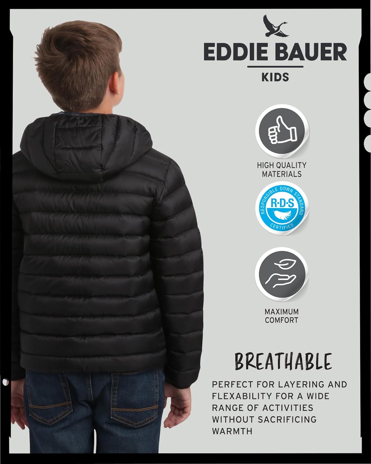 Eddie Bauer Kids Reversible Jacket for Boys Girls 3-20