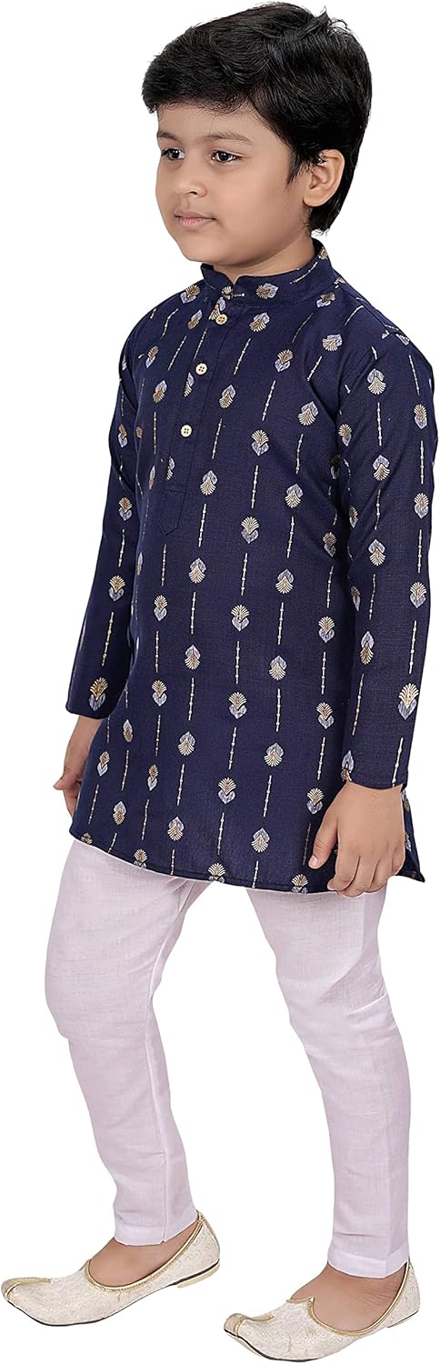 Tathastu Boys Festive Cotton Kurta Pajama Set