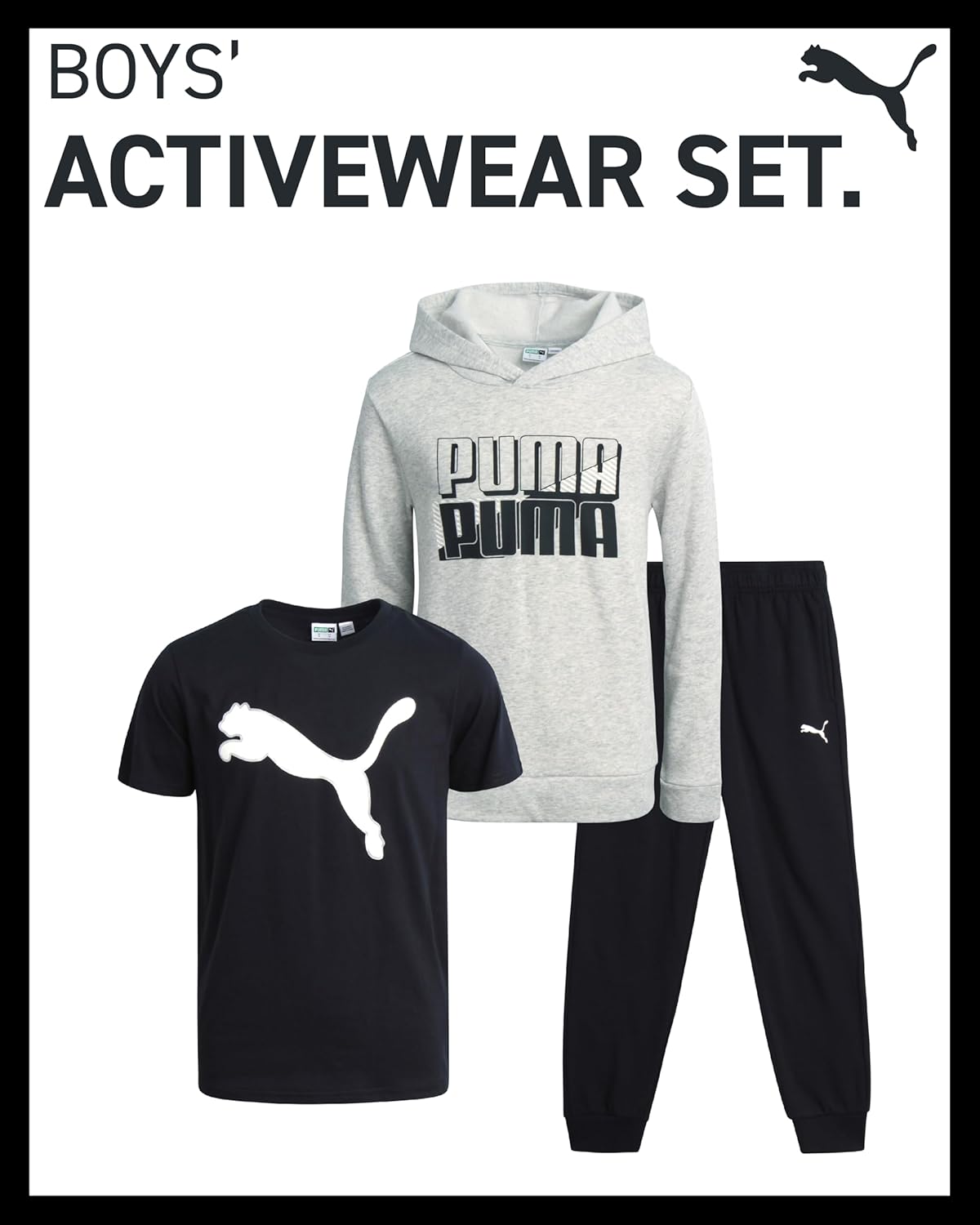 PUMA Boys 3-Piece Jogger Set