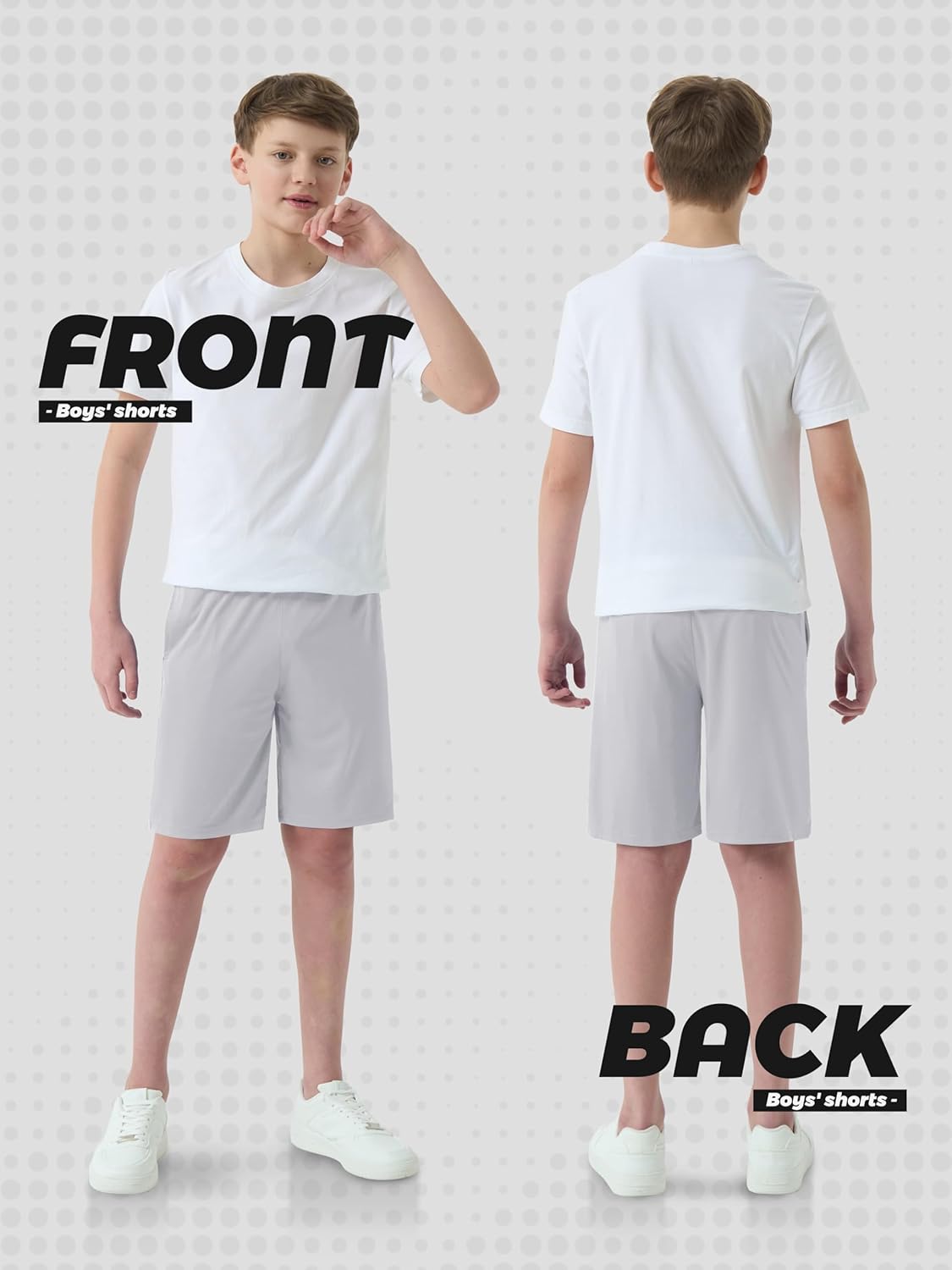 Sturdy 5-Pack Boys Shorts with Pockets Dry Fit Arch Support
