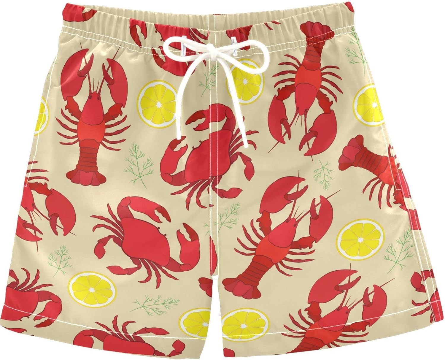visesunny Boys Casual Board Shorts with Funny Floral Patterns
