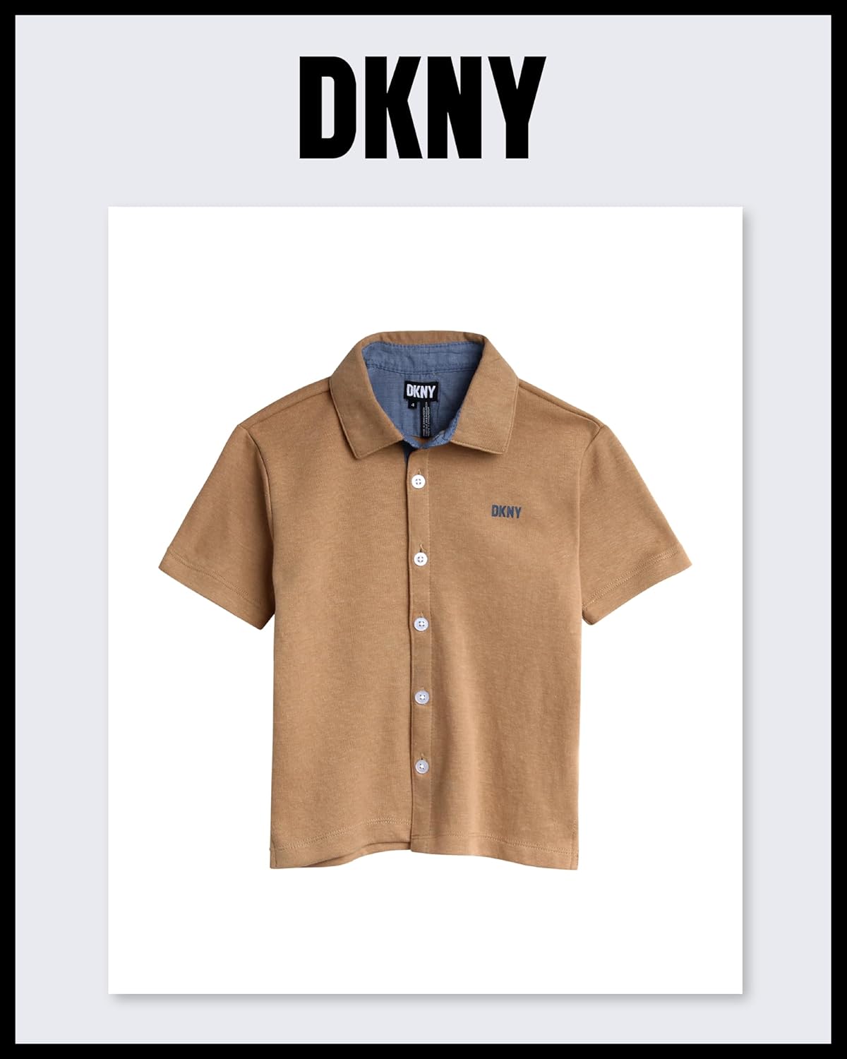 DKNY Boys 2 Piece Summer Set - Shirt and Tech Pants