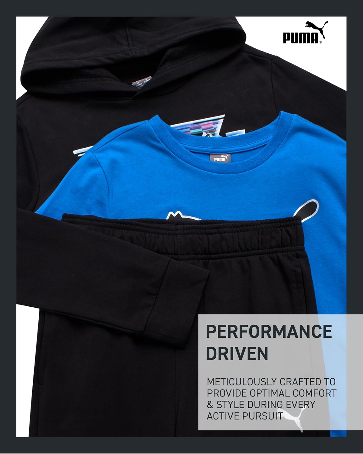Puma Boys 3 Piece Jogger Set for 4-16 Years Old