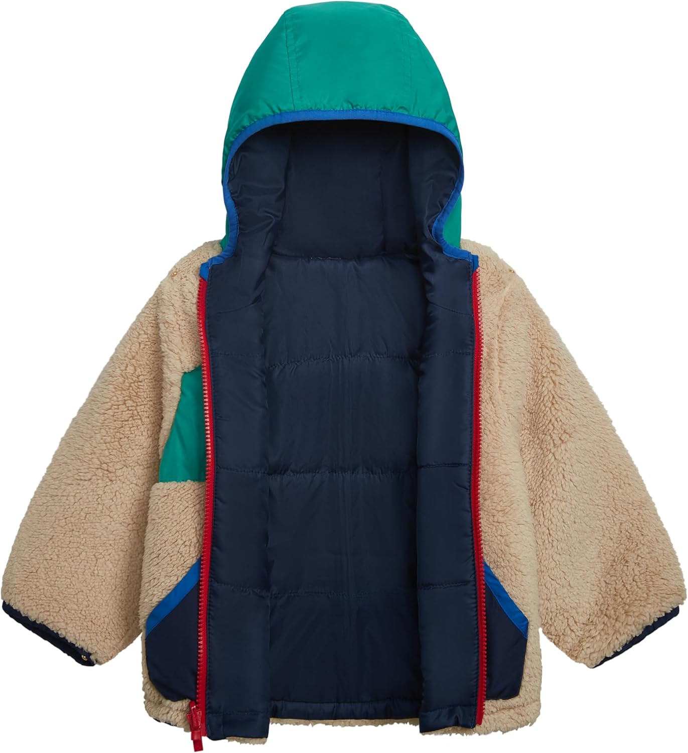 Carters Boys Midweight Reversible Sherpa-to-Poly Hoodie