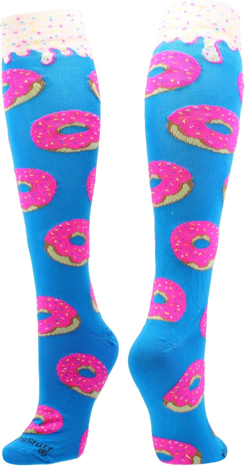 MadSportsStuff Donut Socks Pink Frosting Sprinkles