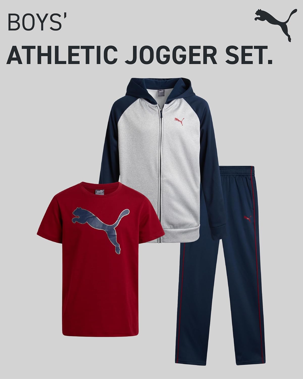 PUMA Boys Fleece Jogger Set - Comfort Style