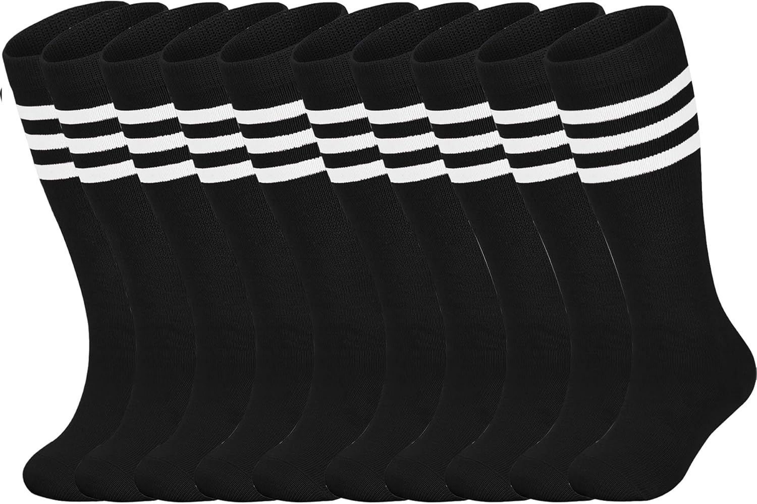 Smart Durable soccer socks for Kids Easy-Fit 5 Pairs Ages 3