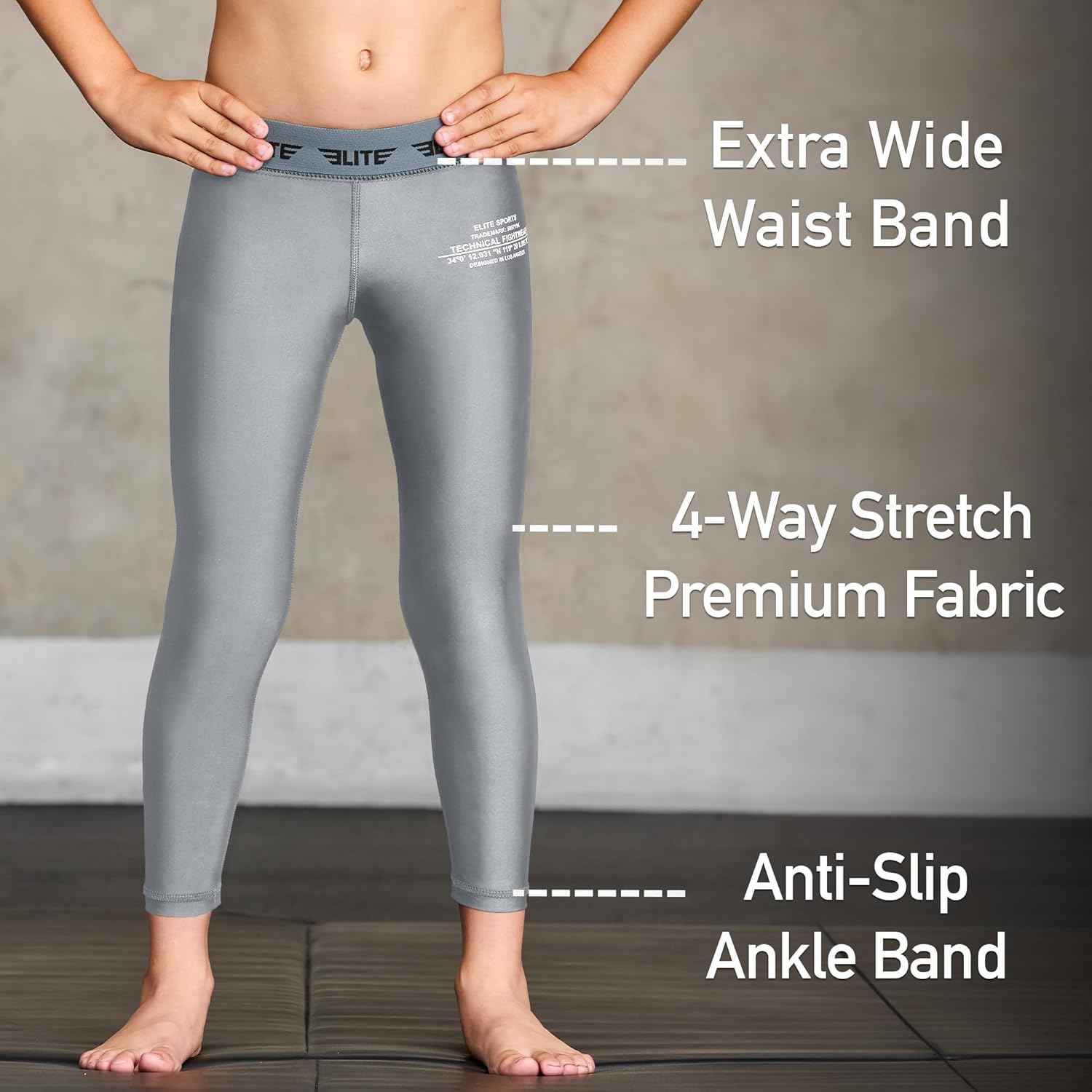 Elite Sports Kids MMA Spat Performance Compression Leggings
