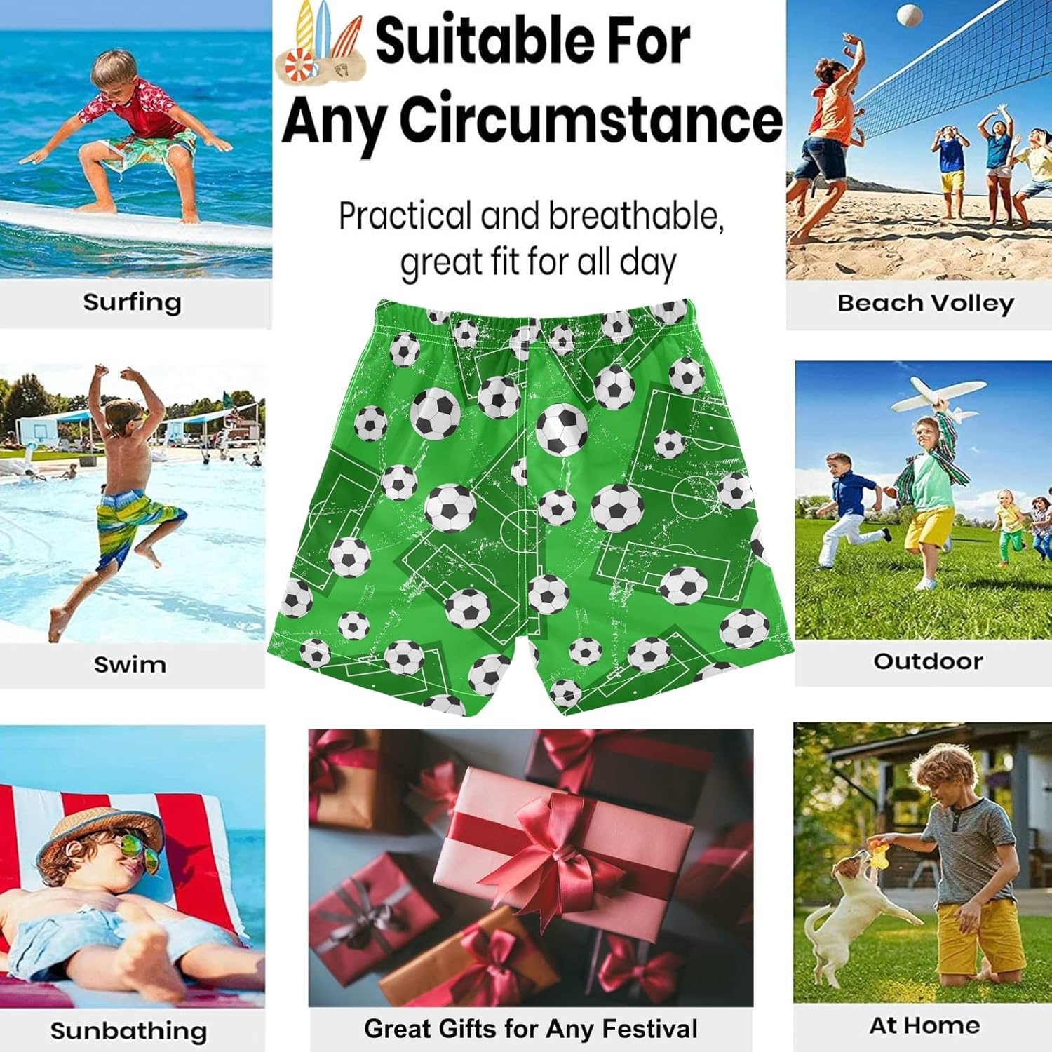 Quick Dry Beach Shorts for Kids