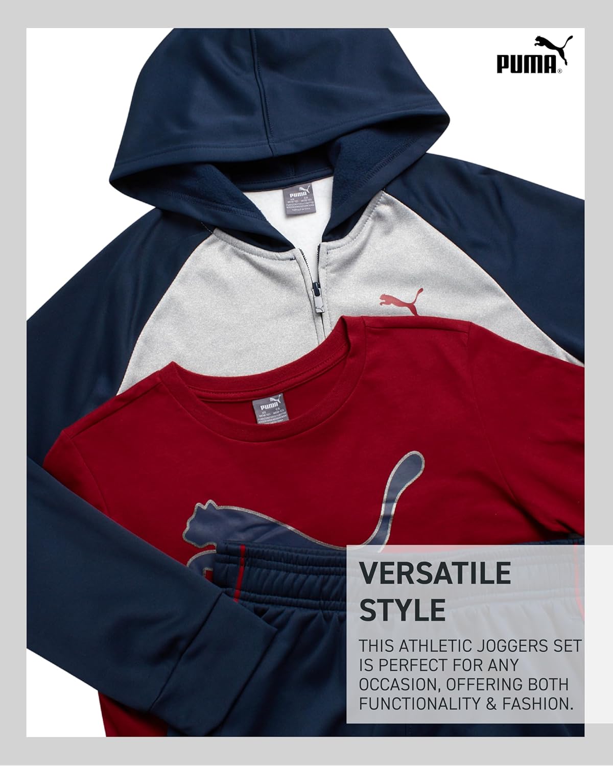 PUMA Boys Fleece Jogger Set - Comfort Style