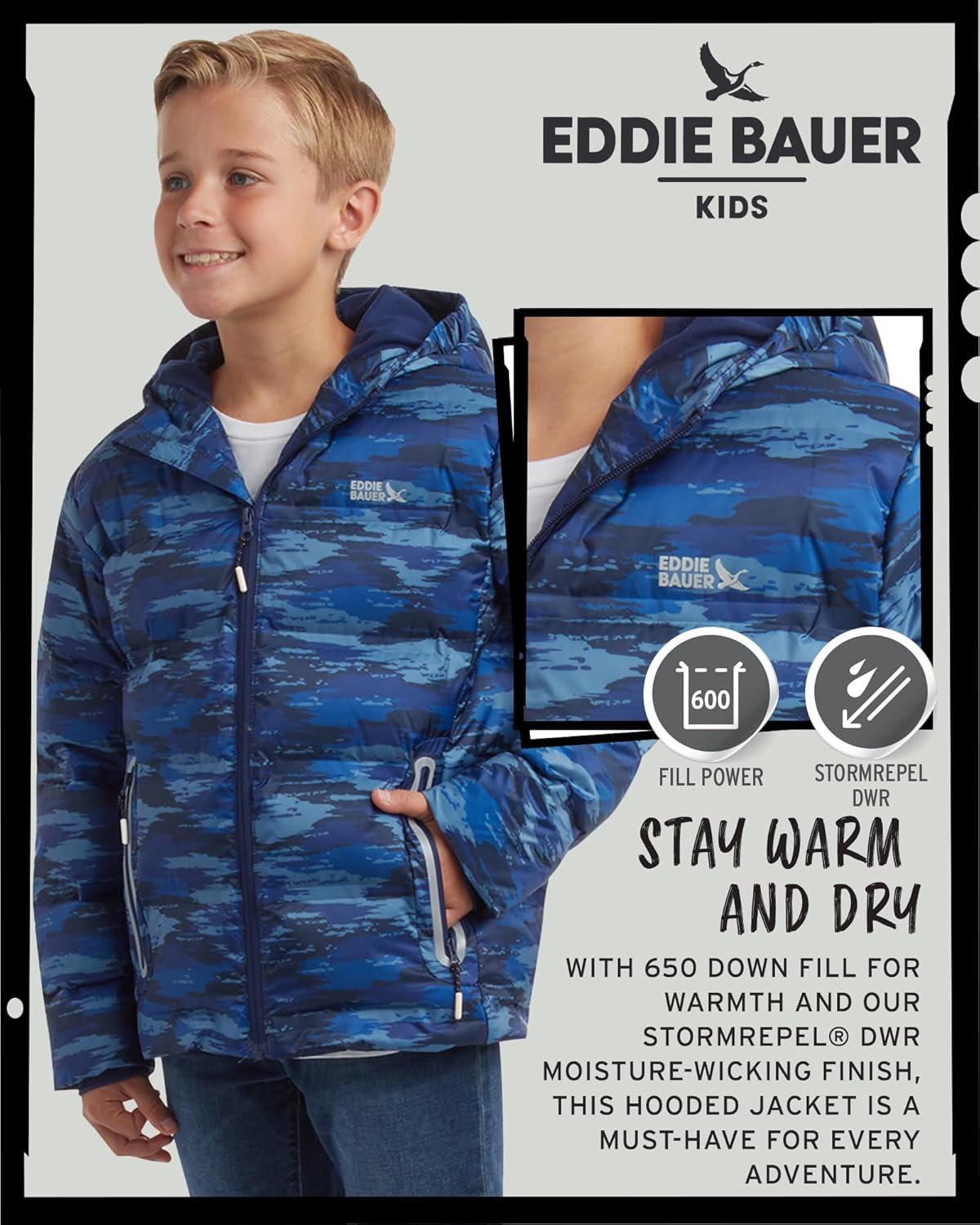 Eddie Bauer Kids Winter Jacket Warm and Stylish