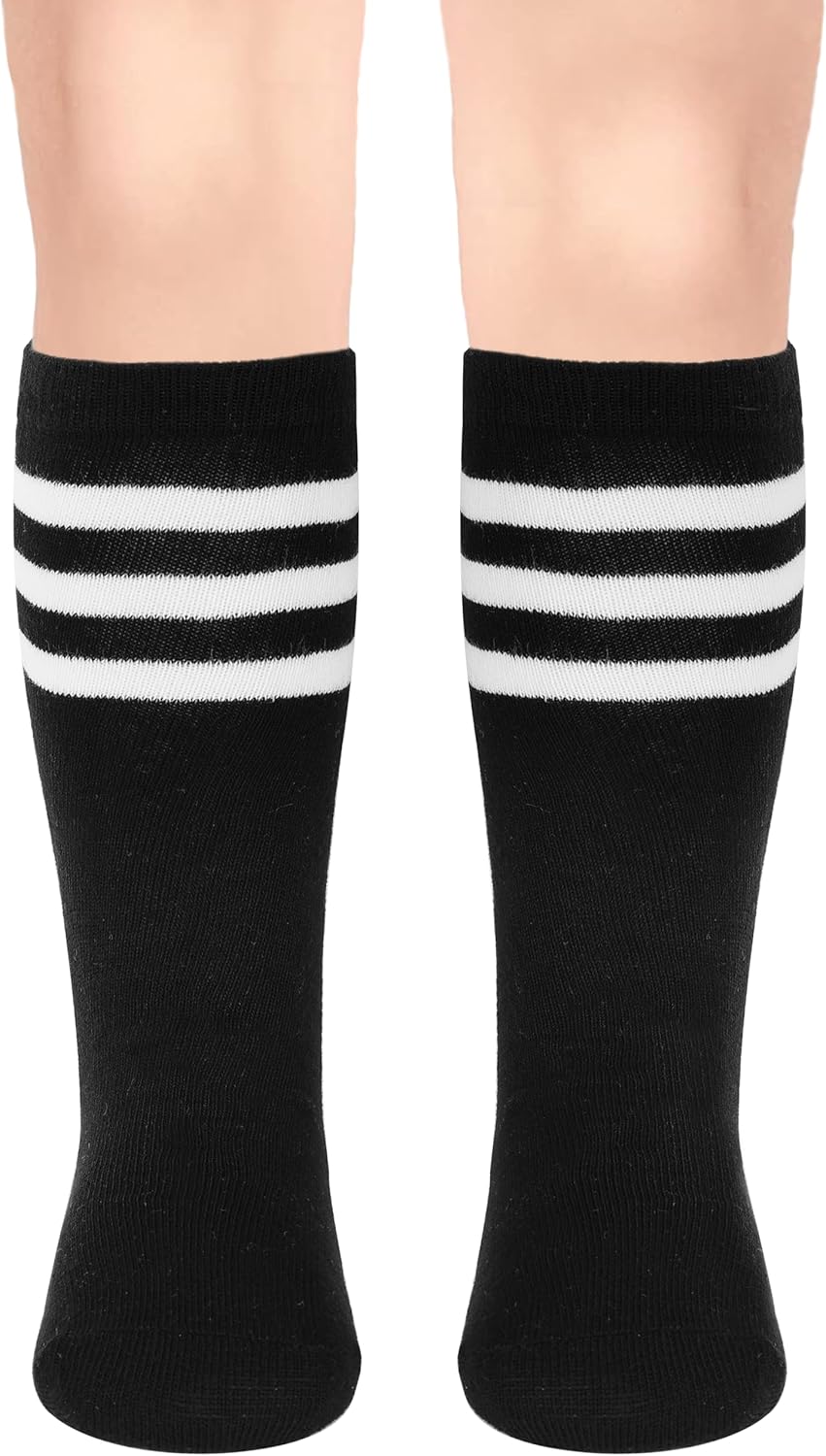 Smart Durable soccer socks for Kids Easy-Fit 5 Pairs Ages 3
