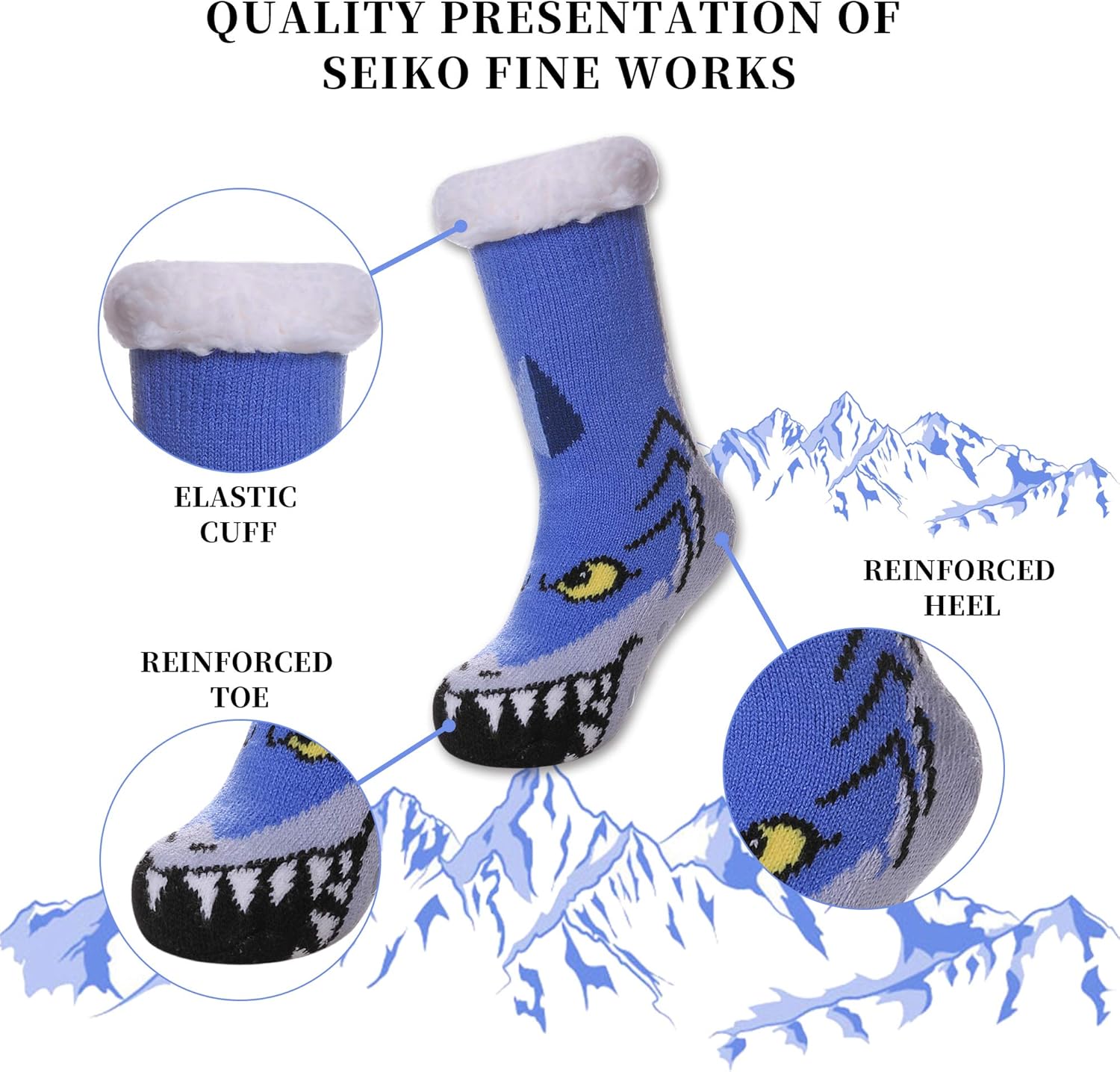 SDBING Kids Fuzzy Slipper Socks Boys Girls