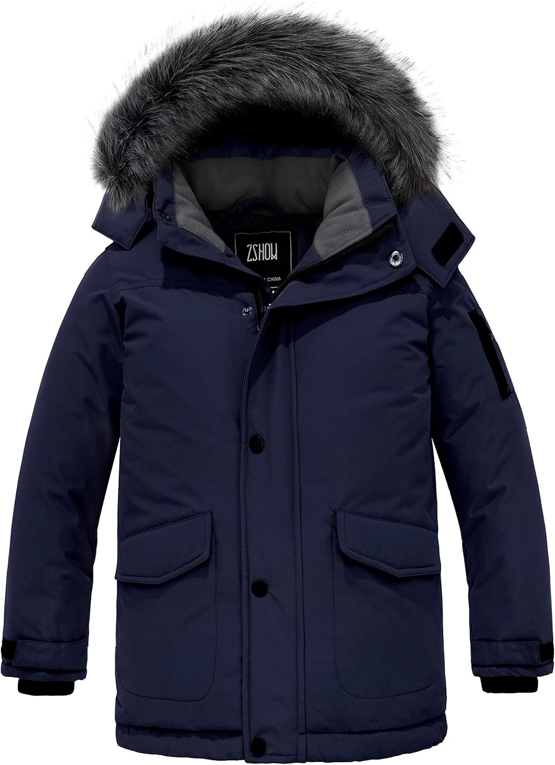ZSHOW Boys Warm Winter Parka Hooded Puffer Jacket