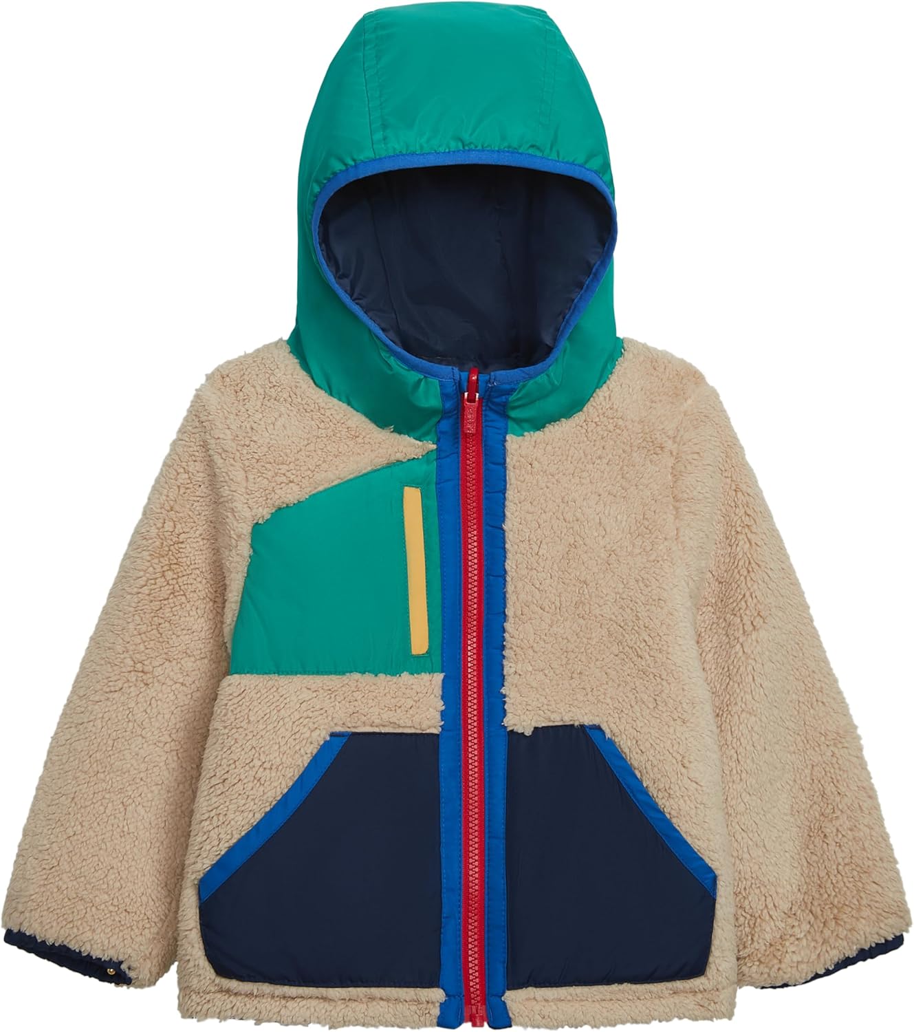 Carters Boys Midweight Reversible Sherpa-to-Poly Hoodie