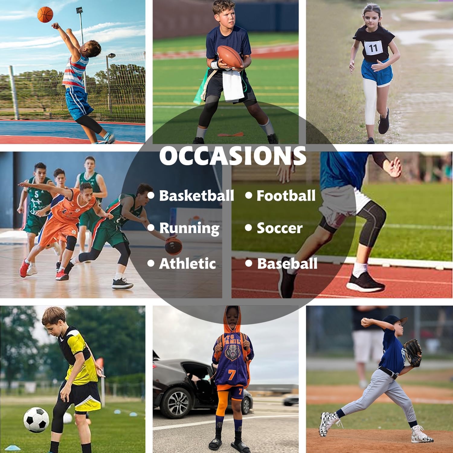 MIVEI Kids Compression Pants for Sports
