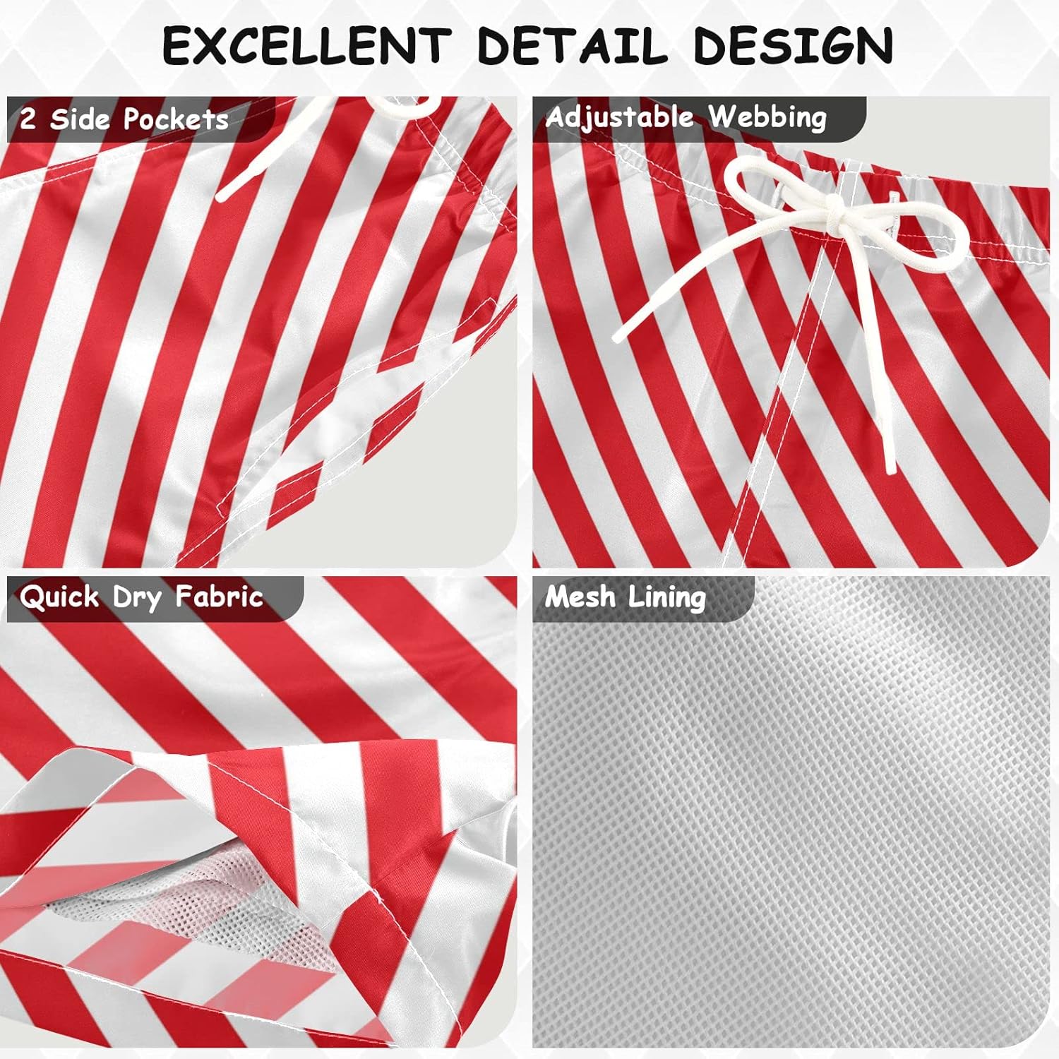 Stylish Comfortable UPF 50 Swim Trunks for Boys