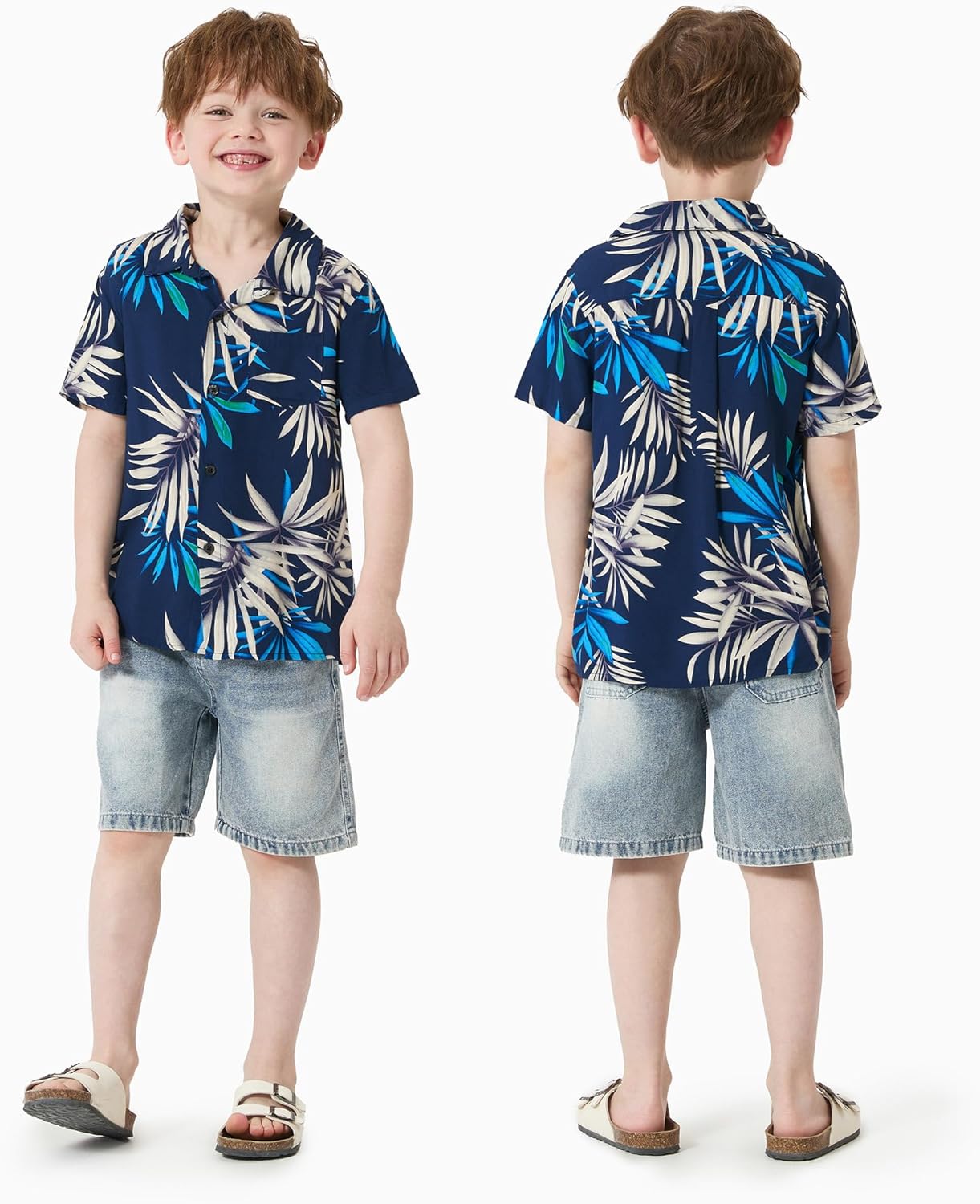 PATPAT Family Matching Hawaiian Outfits Mommy Me Summer Tropical Halter Shirts Sundresses