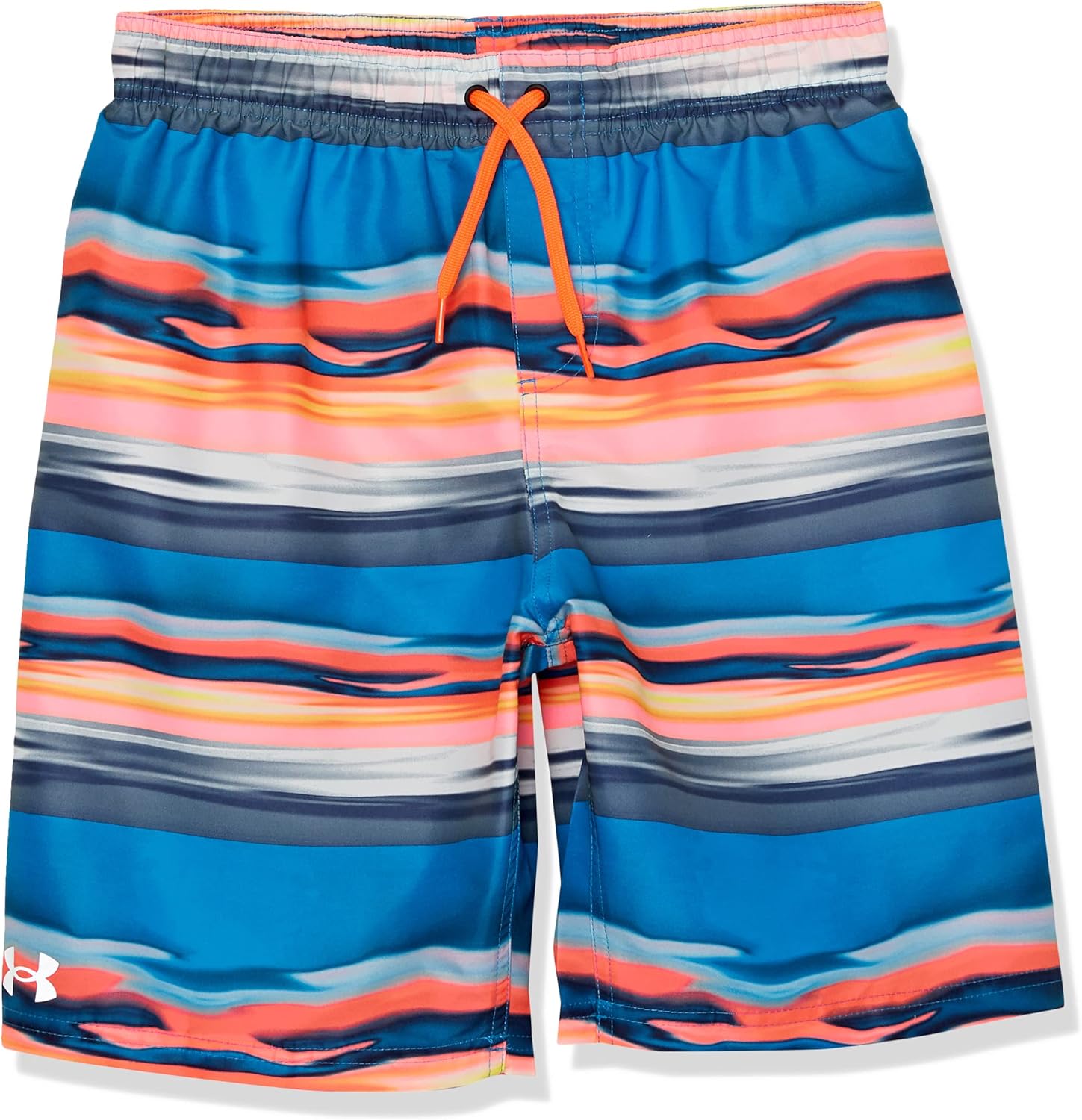 Under Armour Boys Swim Trunk Shorts Blue Circuit Stripe 5