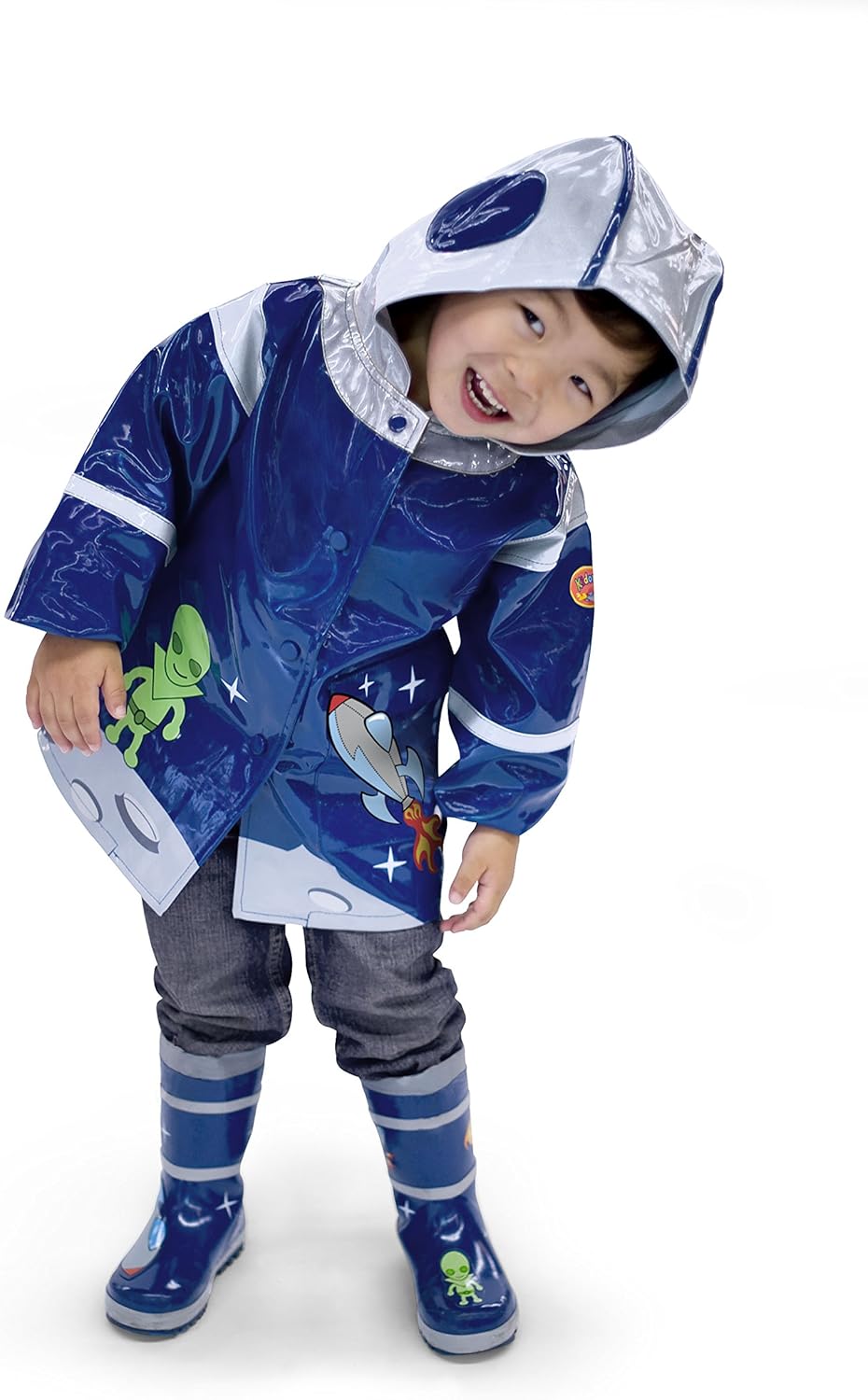 Kidorable Blue Space Hero All Weather Raincoat for Boys
