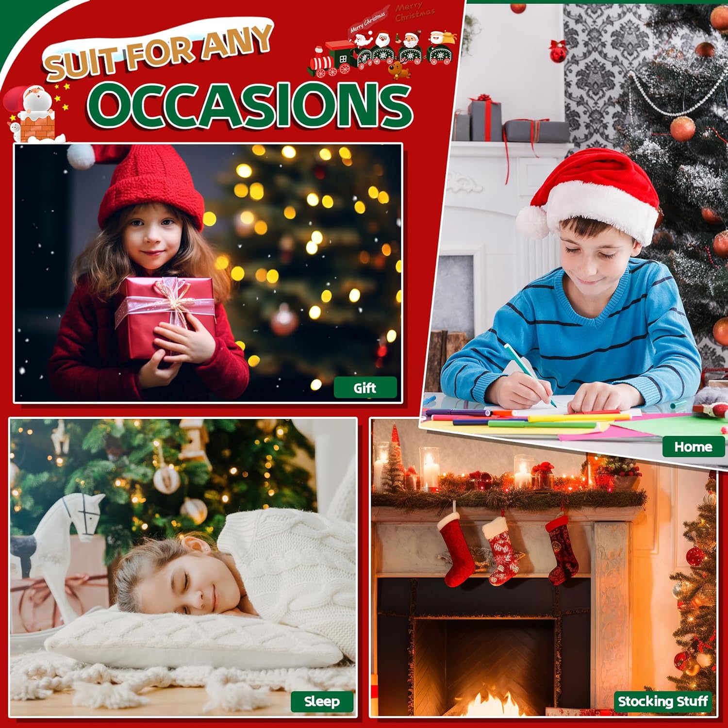 SeeyAN Warm Fuzzy Slipper Socks for Kids