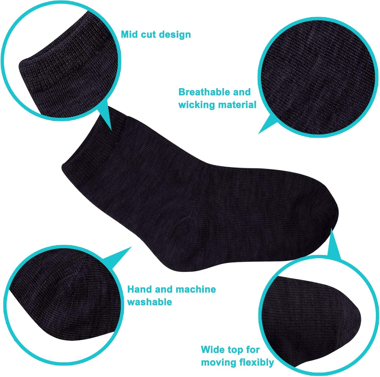 Smooth Fit Toddler Socks for Boys