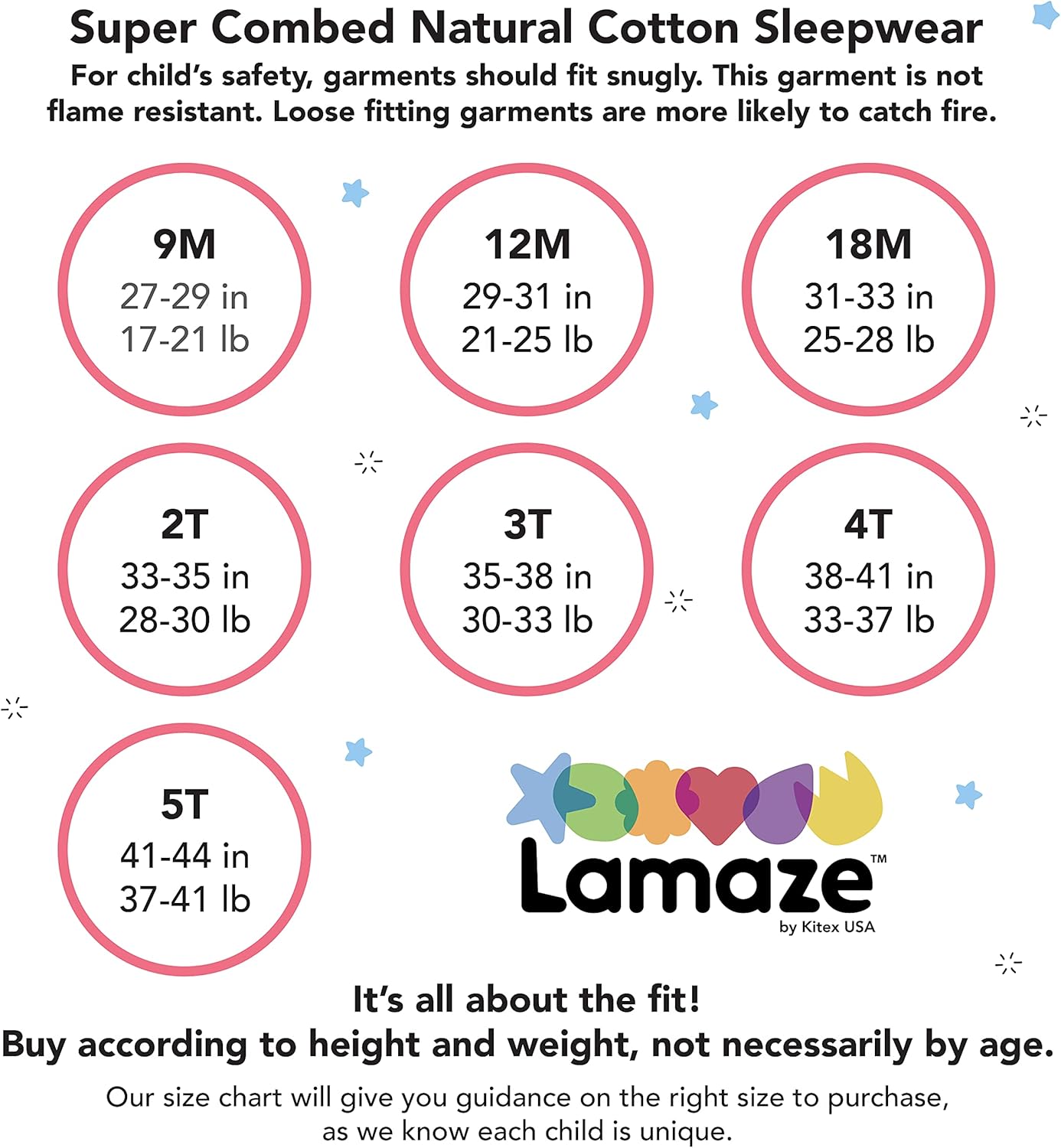 Lamaze Boys Soft Cotton Footed Sleepwear with Zipper 1 Pack
