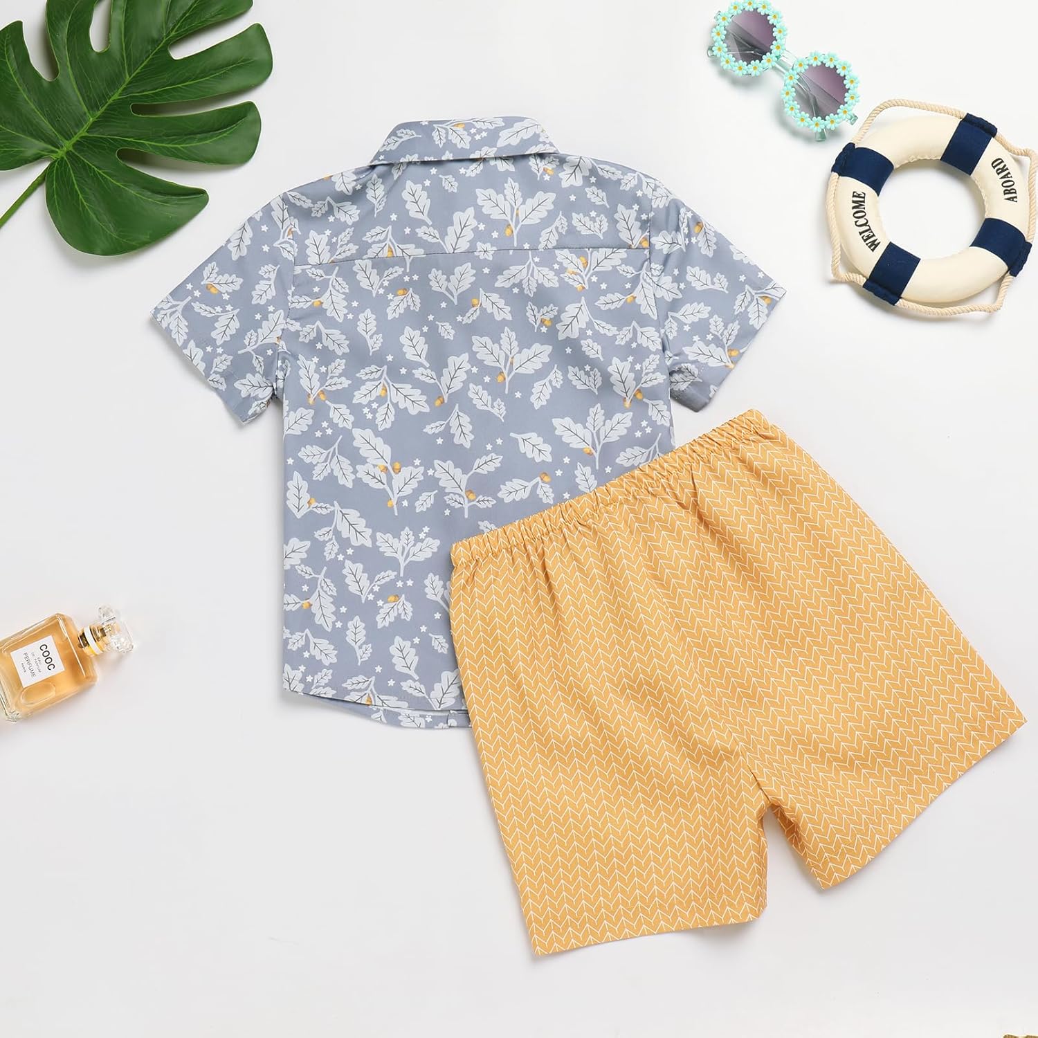Floral Polka Dot Mom Son Matching Outfits