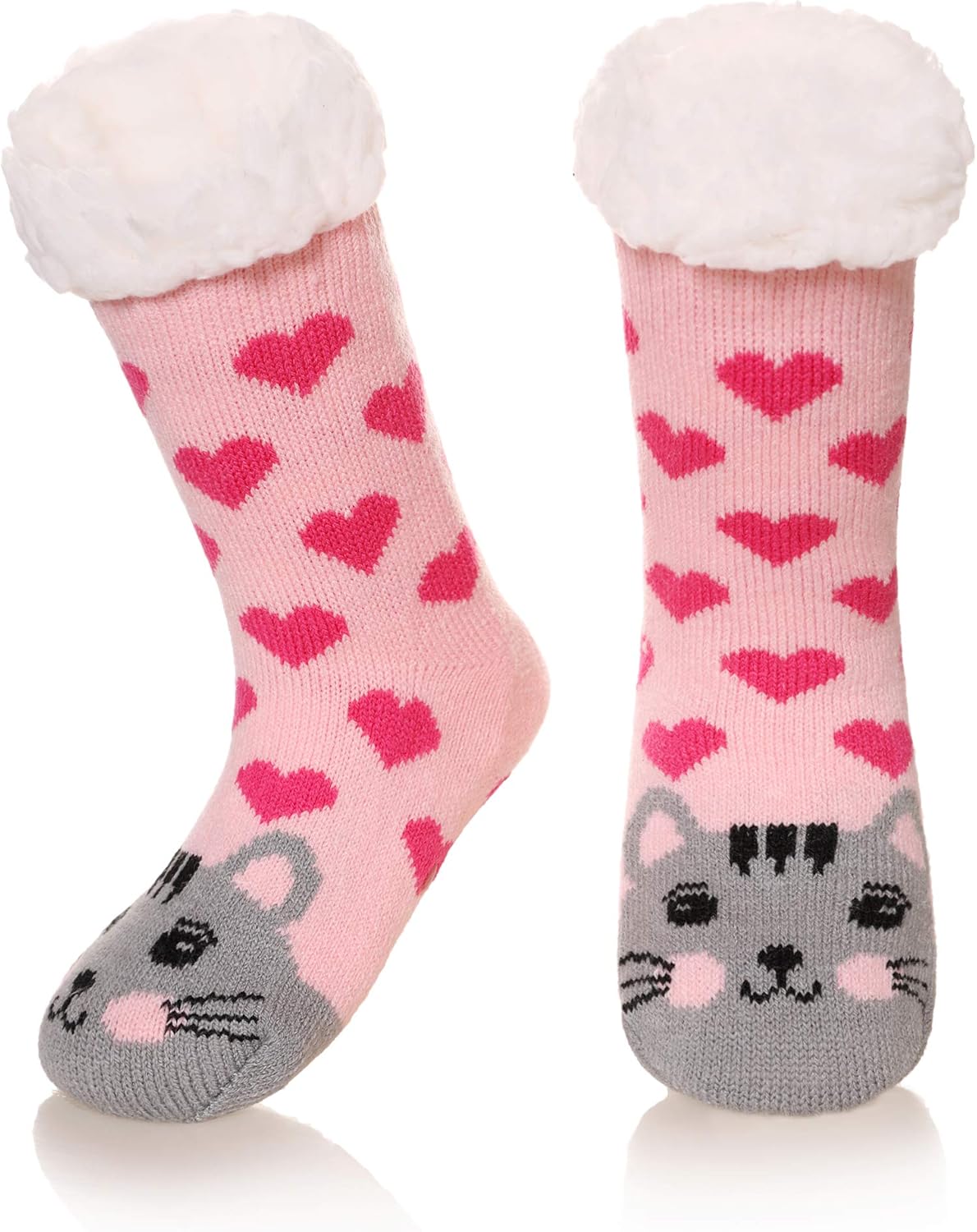 SeeyAN Warm Fuzzy Slipper Socks for Kids