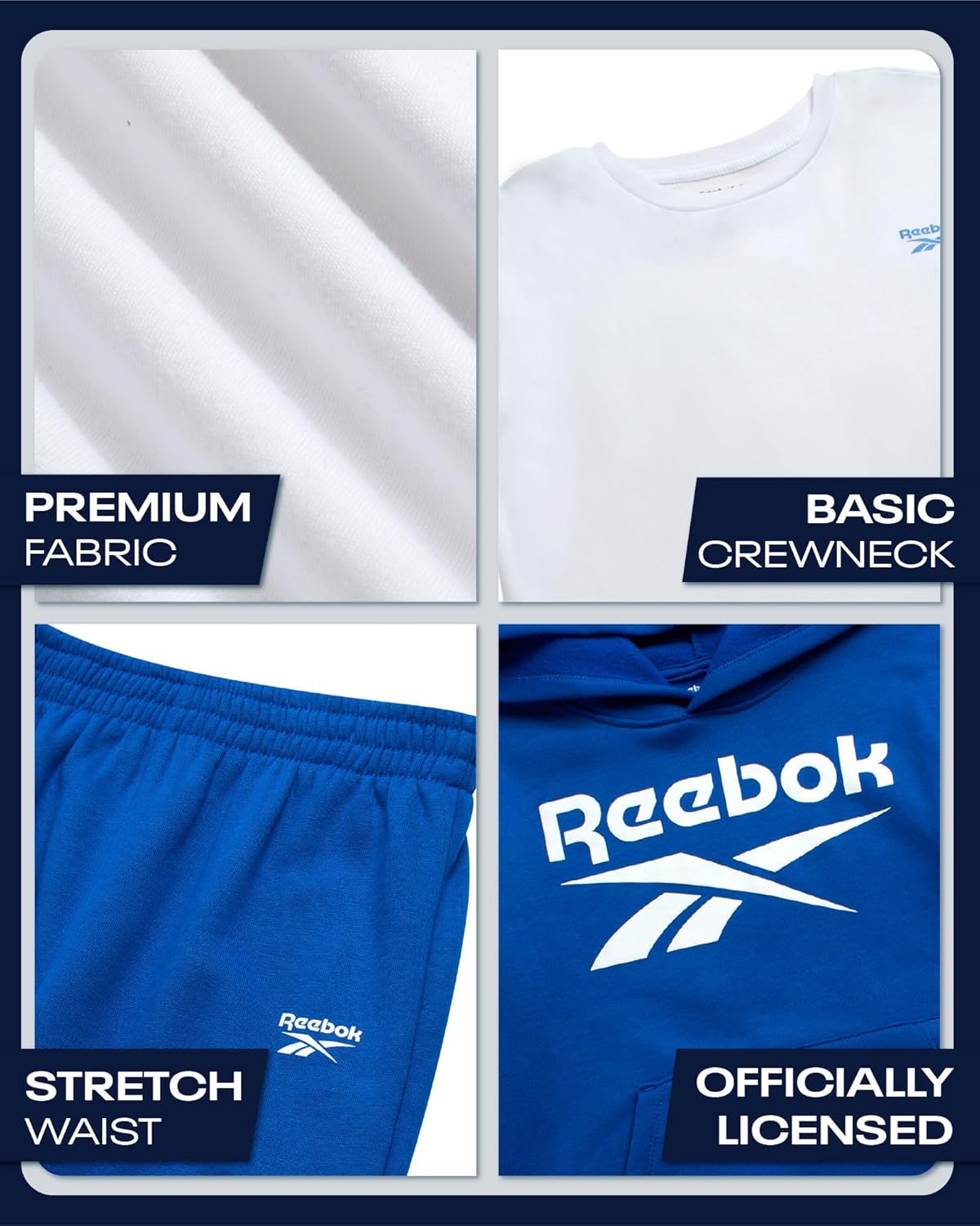 Reebok Boys Active Activate Set Pullover Jogger T-Shirt Perfect for Action