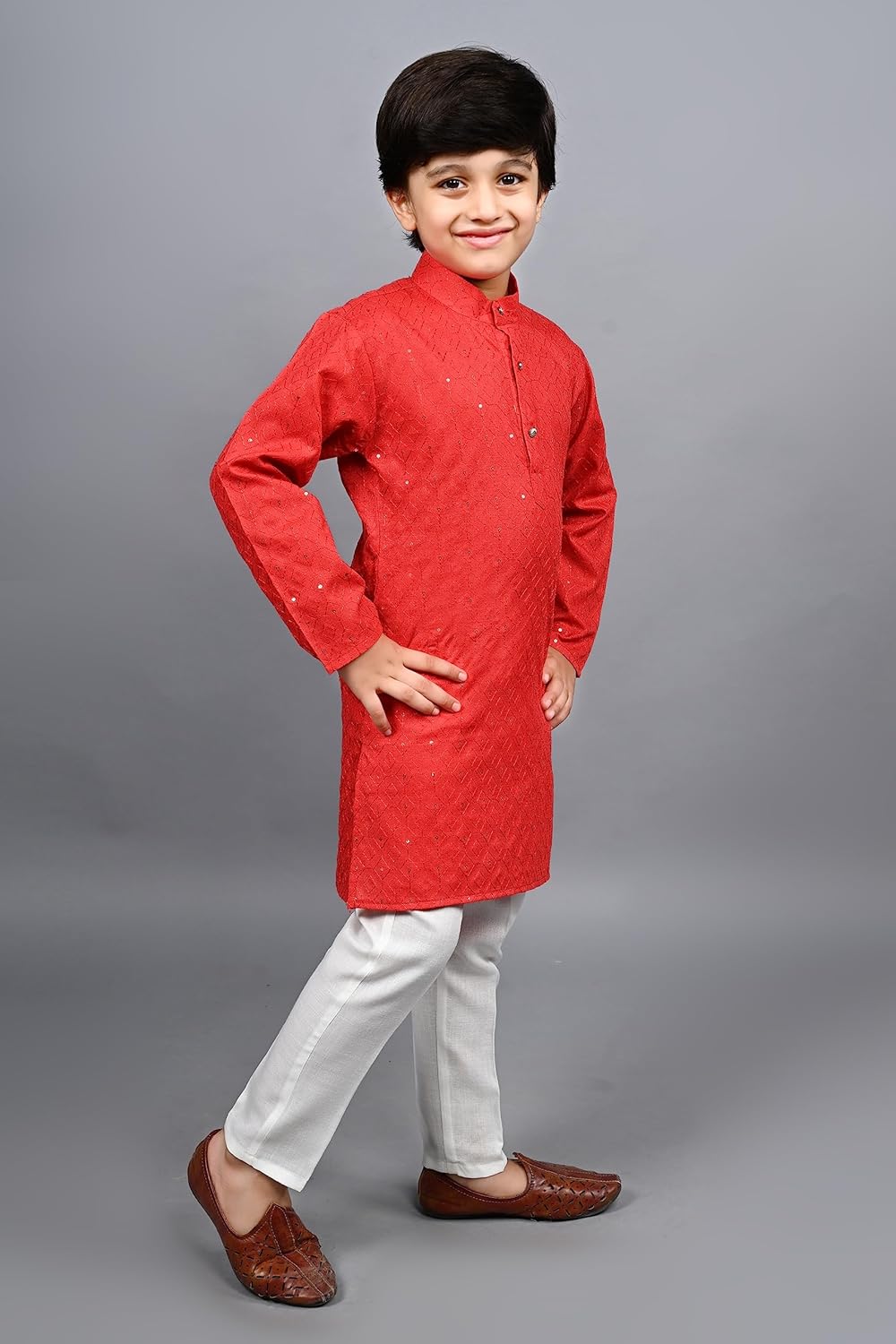 AHHAAAA Kids Ethnic Kurta Pajama Set for Boys