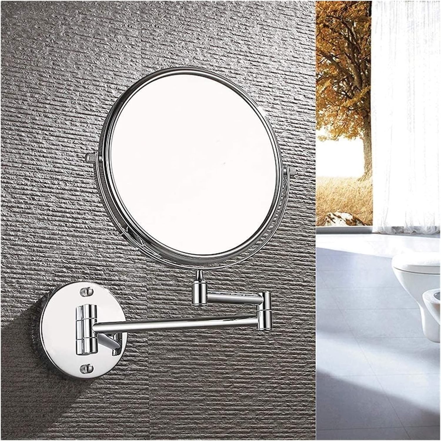 FUDGIO 6-inch Wall-Mounted Makeup Mirror Mask