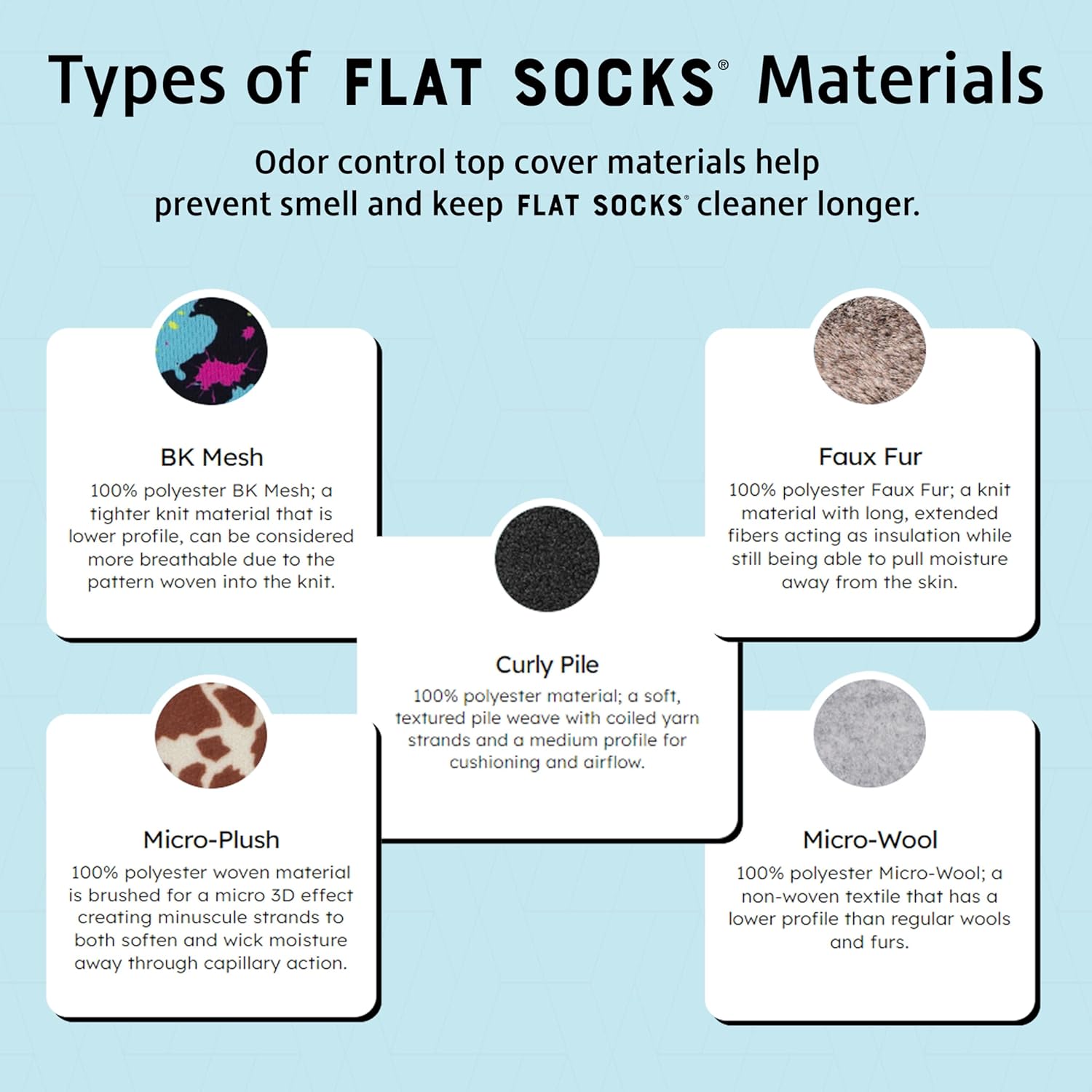 No Slip No Stink No Hassle Flat Socks for Kids