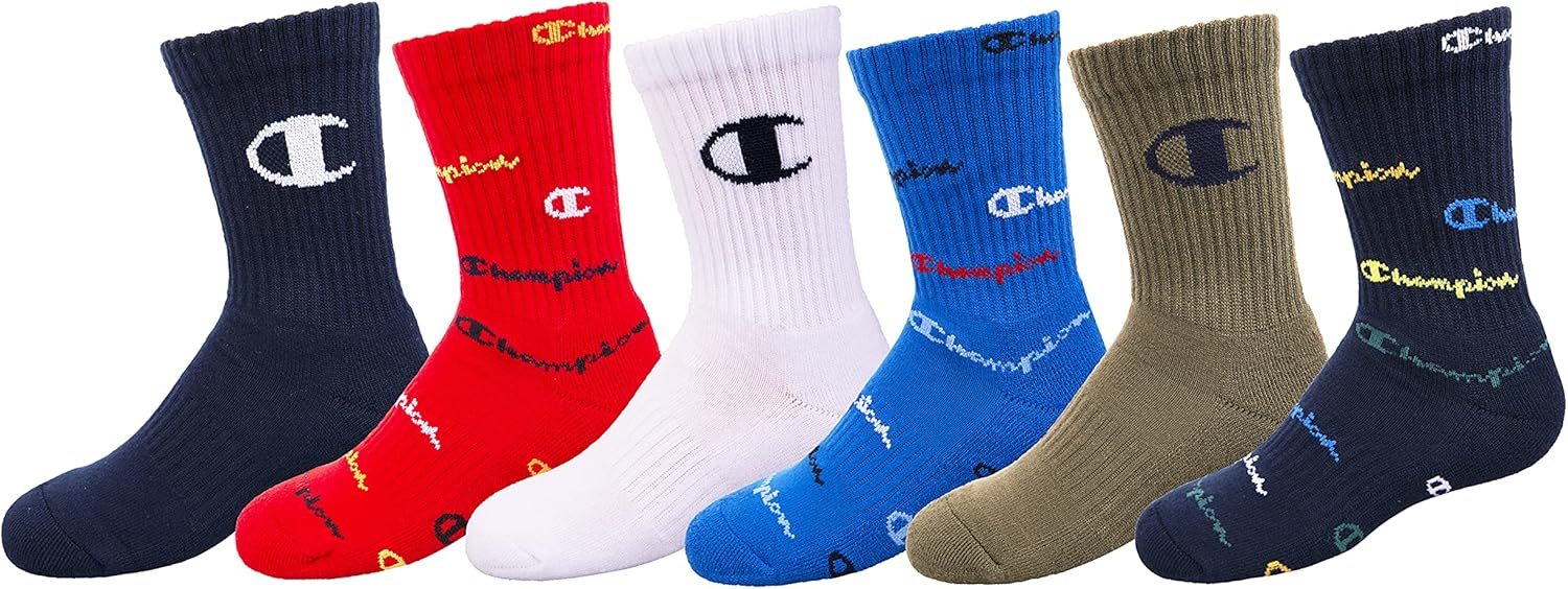 Champion Kids 6-Pack Crew Socks