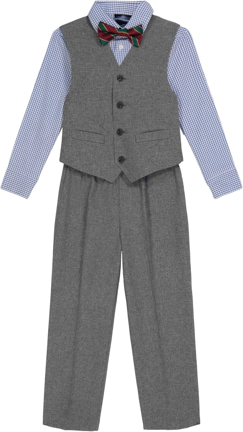 Tommy Hilfiger Boys 4-Piece Formal Suit Vest Set 1
