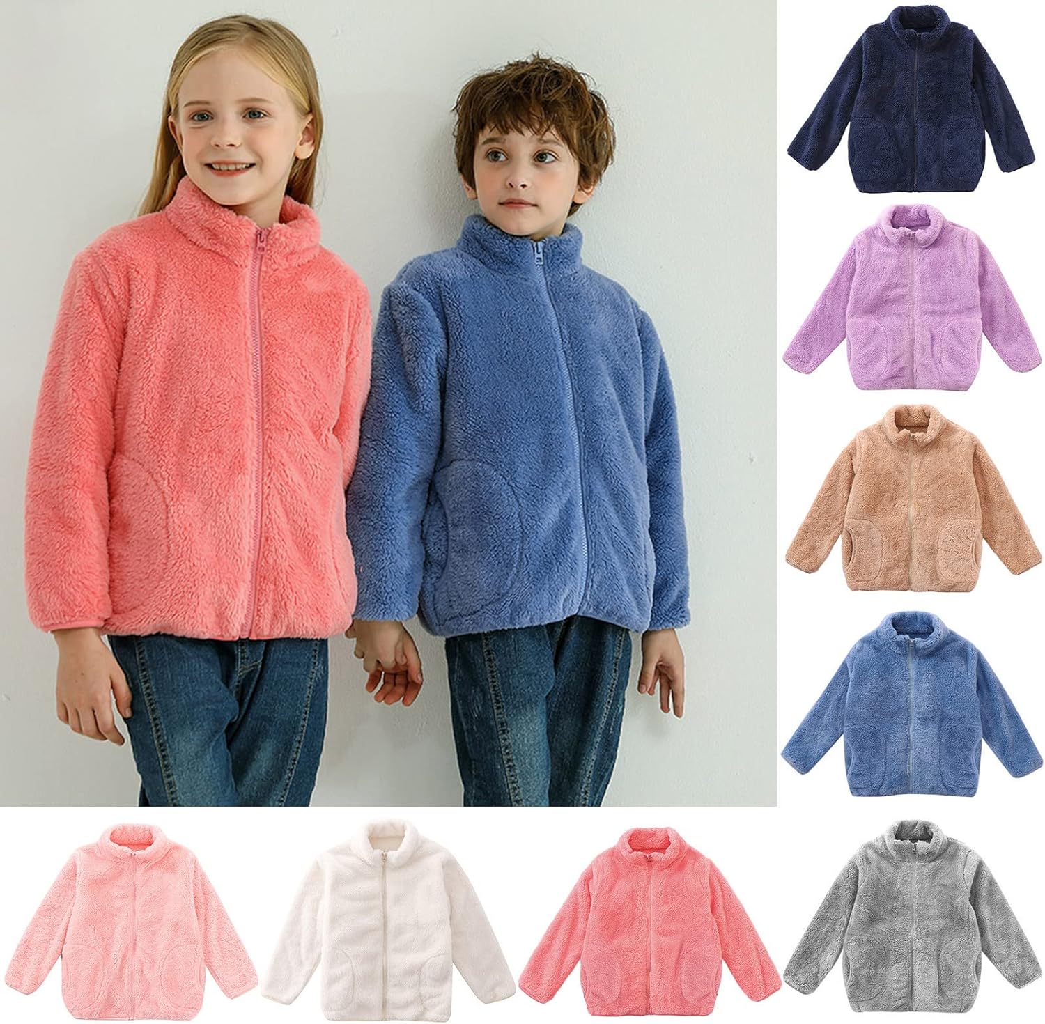 Warm Fleece Jacket for Boys Girls