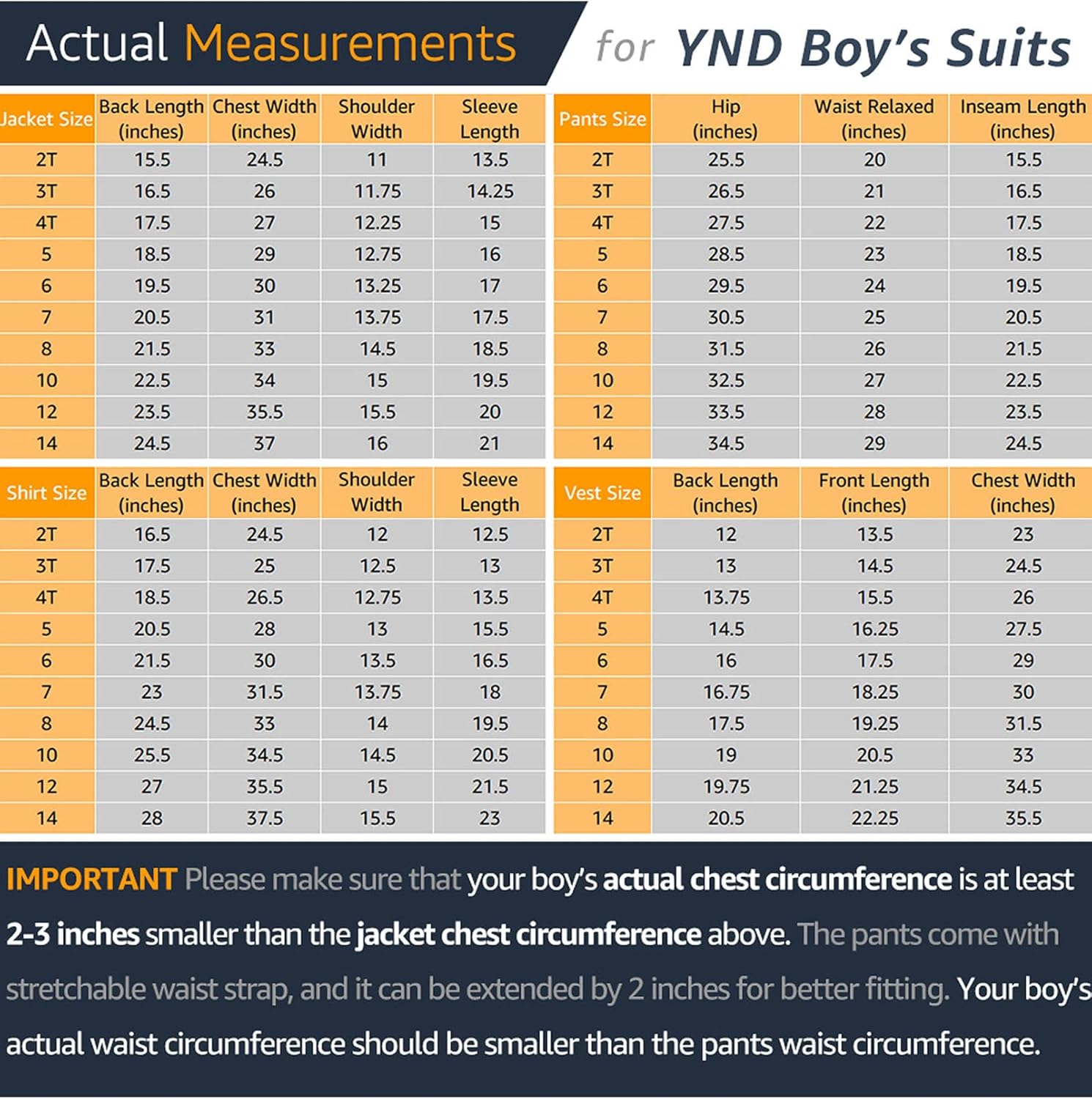YND Boys Slim Fit 5-Piece Suit Set