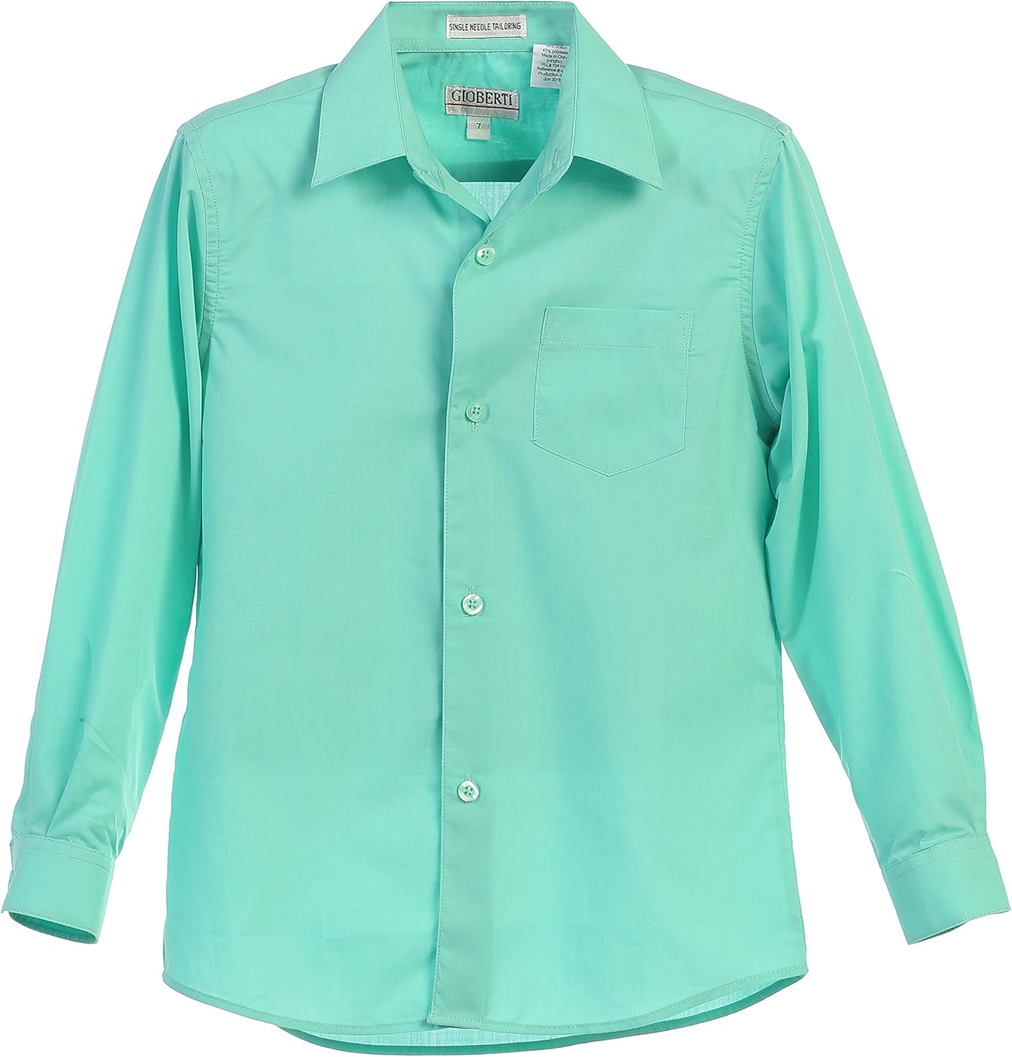 Gioberti Boys Long Sleeve Dress Shirt and Tie Set
