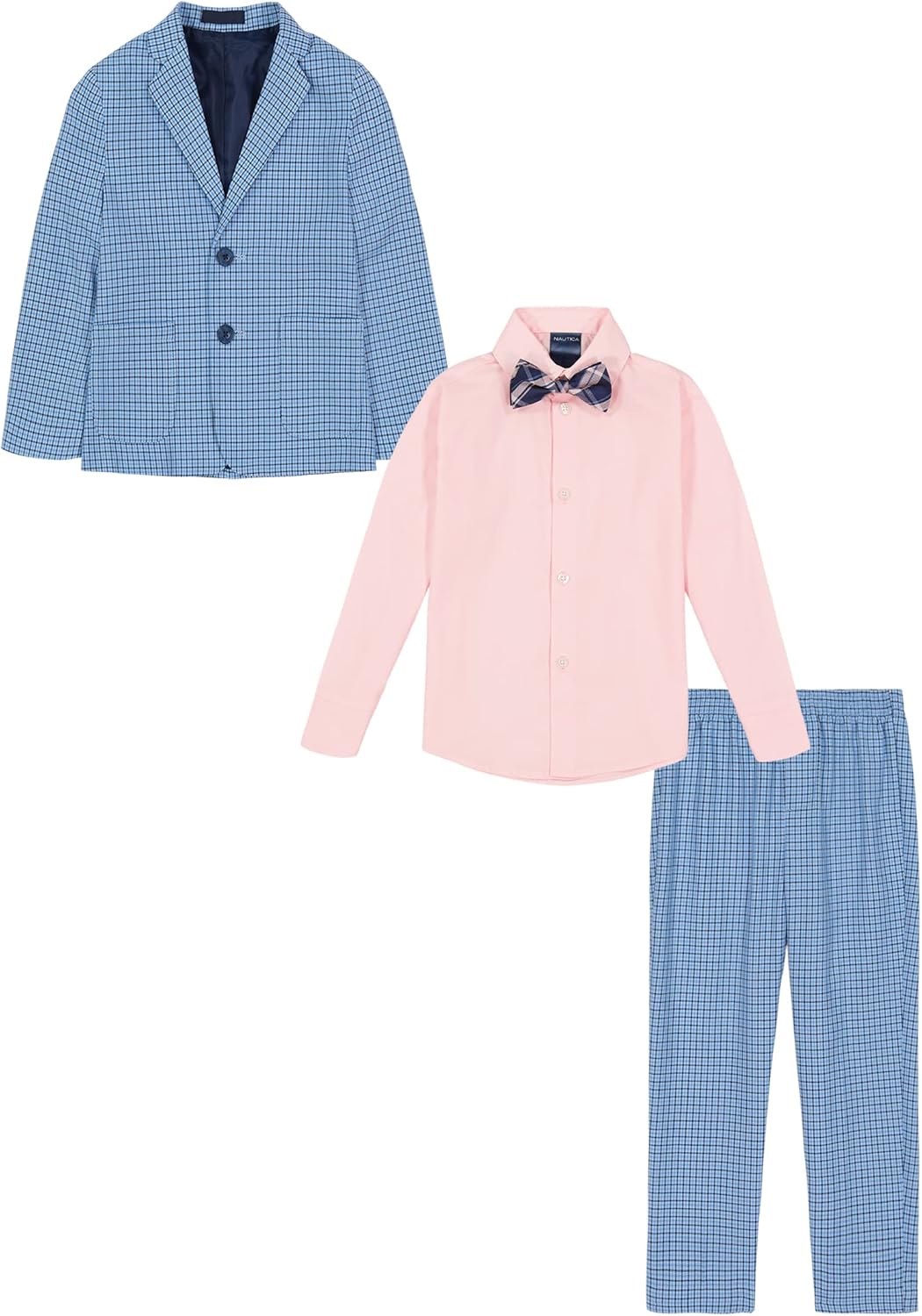 Nautica Boys 4-Piece Suit Set with Shirt Tie Jacket Pants 1