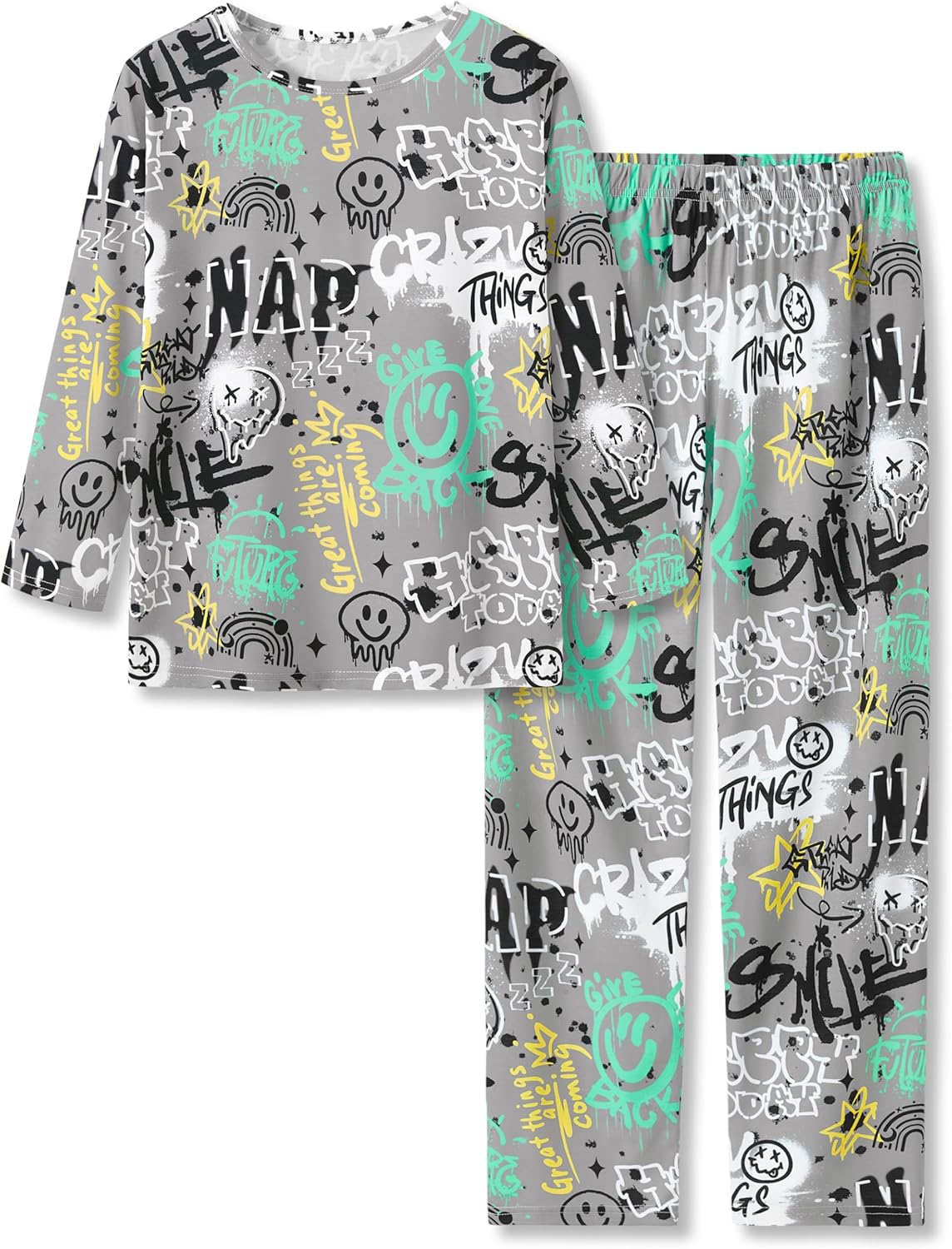 Beezizac Boys Pajamas with Trendy Graphic Design