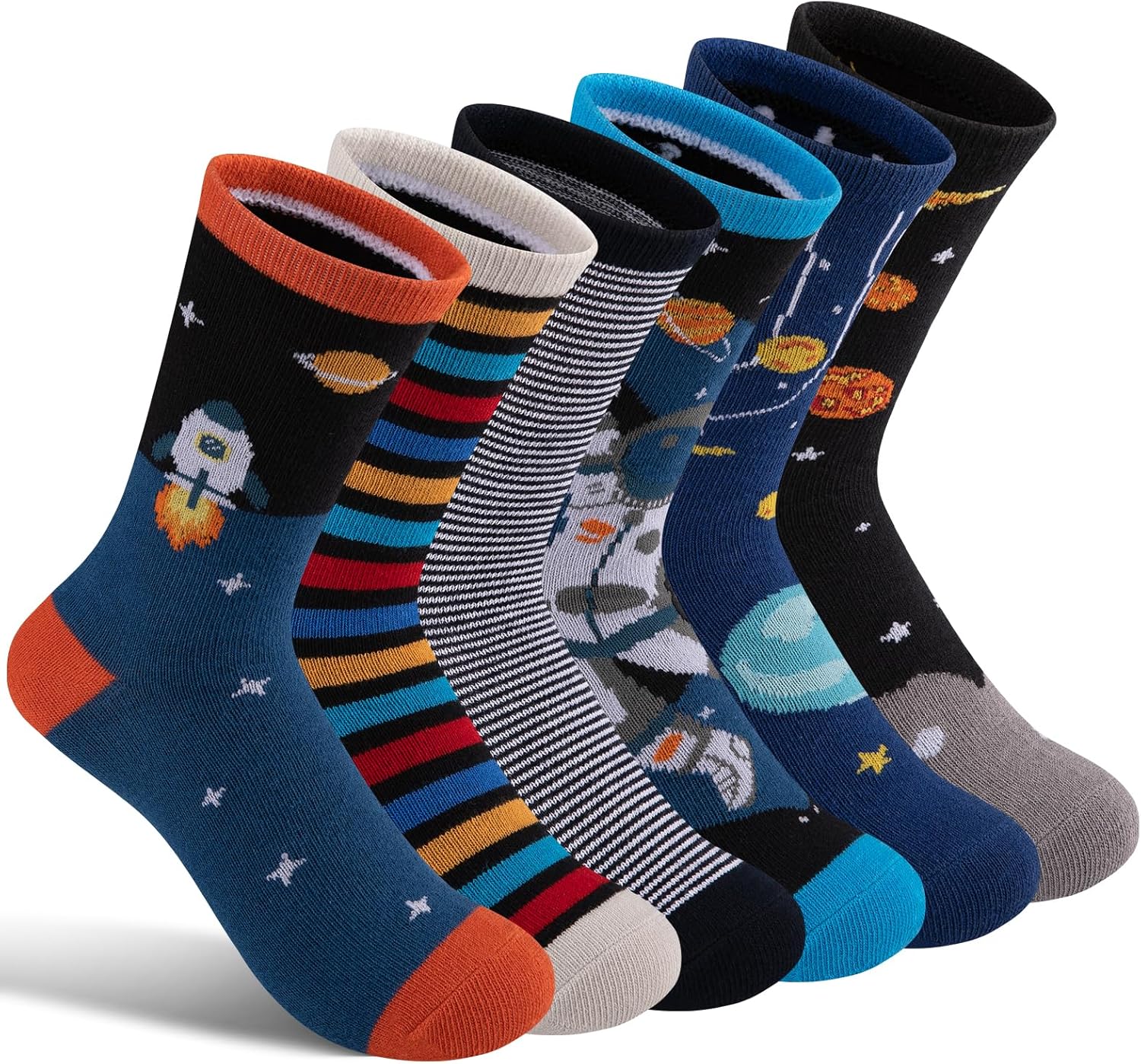 Comfoex Boys Kids Socks - Fun Stripe - 4-10 Years