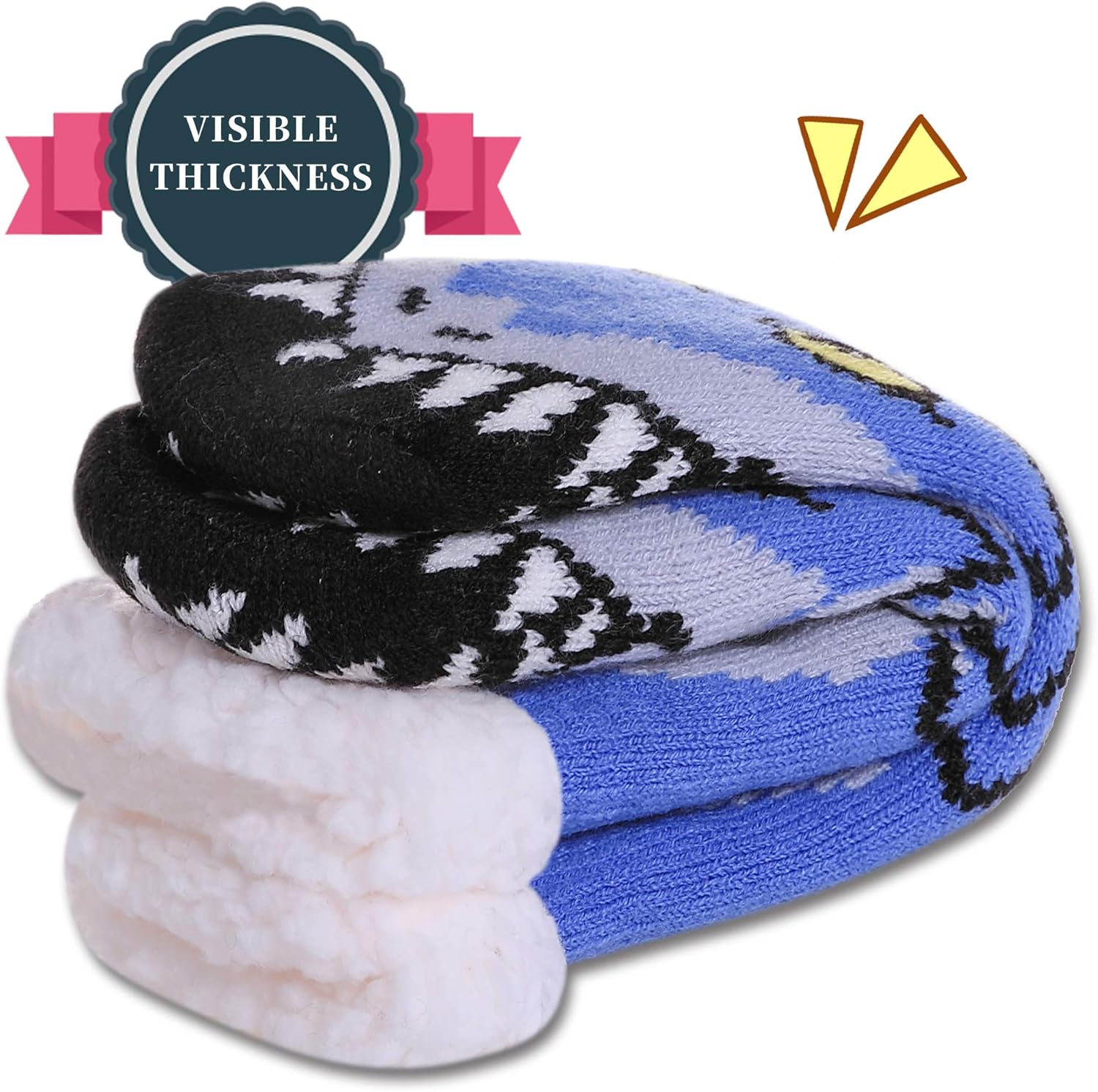 SDBING Kids Fuzzy Slipper Socks Boys Girls