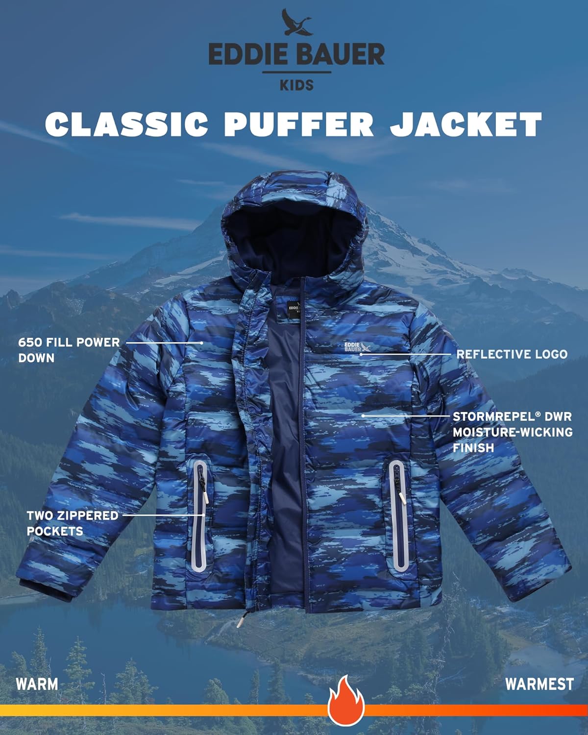 Eddie Bauer Kids Winter Jacket Warm and Stylish