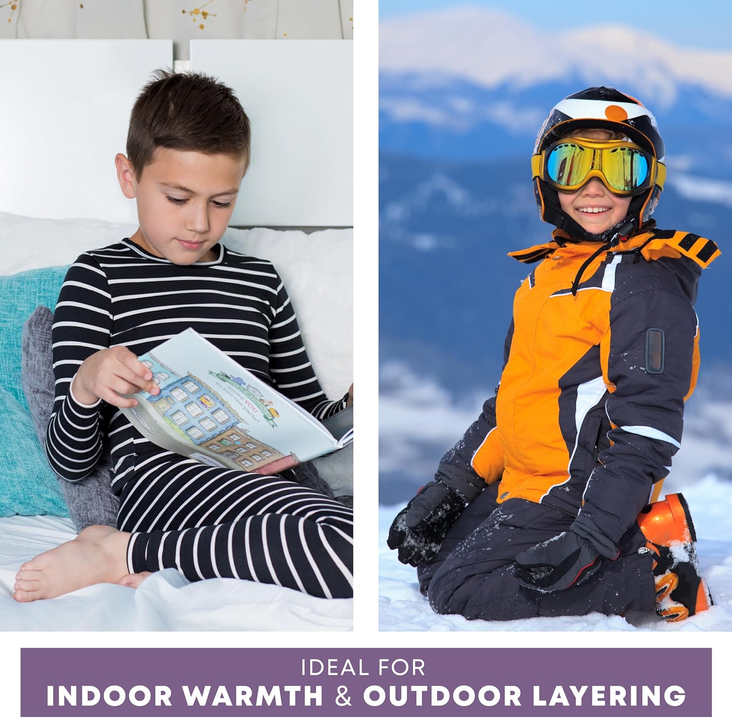 Rocky Thermal Underwear for Kids Boys Set