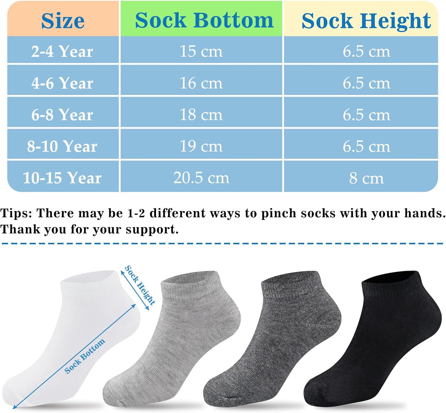 Duufin 20 Pair Toddler Ankle Socks for Boys Girls 2-15 Years