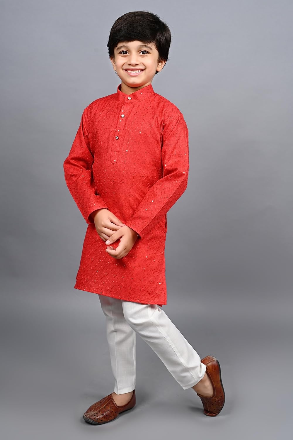 AHHAAAA Kids Ethnic Kurta Pajama Set for Boys